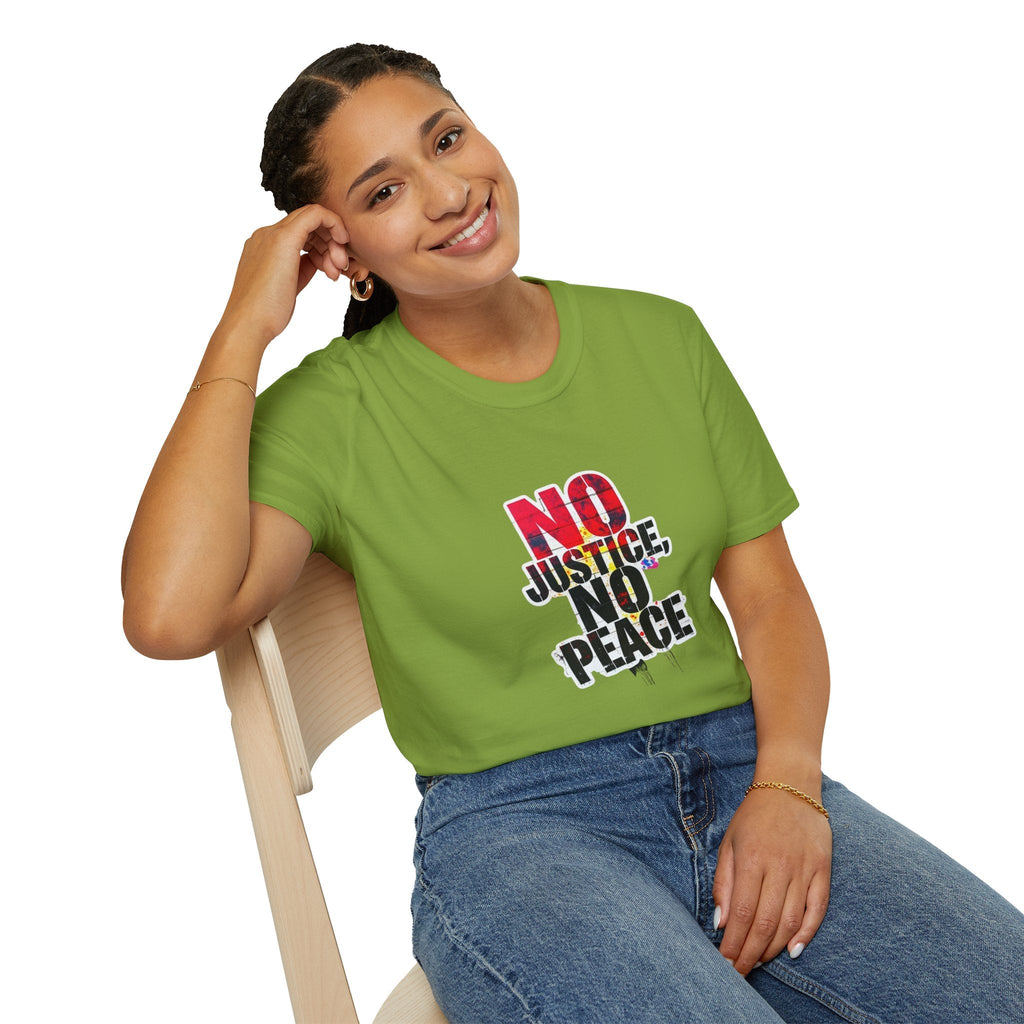 No Justice, No Peace Unisex Softstyle T-Shirt - EqualiTees.Me