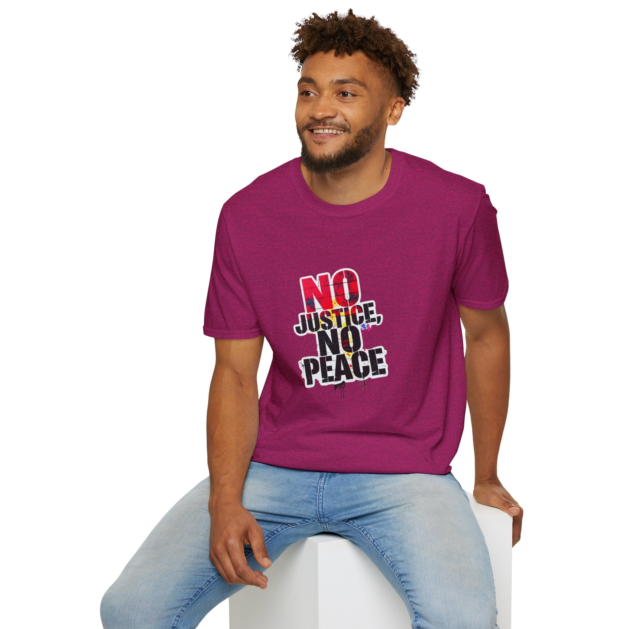 No Justice, No Peace Unisex Softstyle T-Shirt - EqualiTees.Me