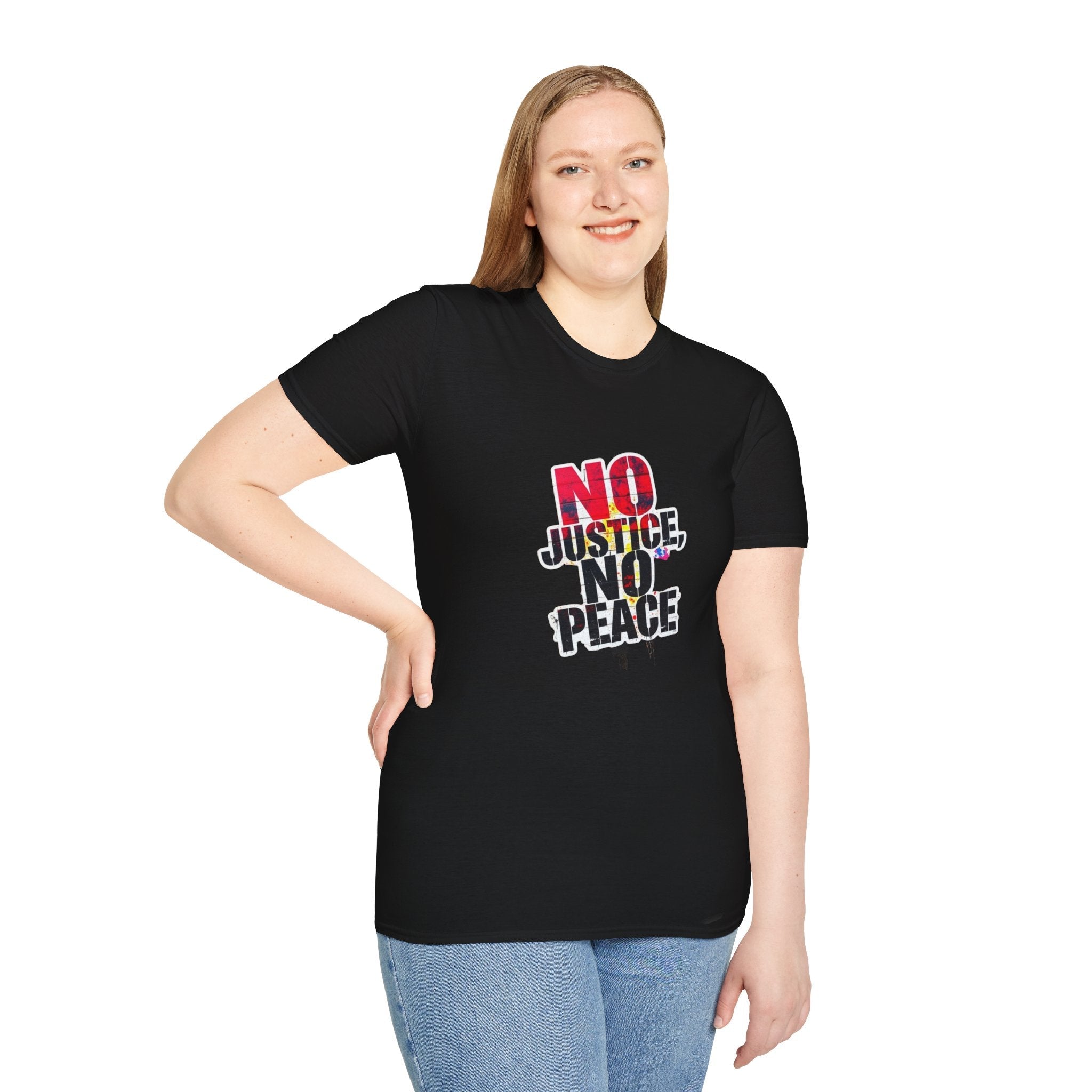 No Justice, No Peace Unisex Softstyle T-Shirt - EqualiTees.Me