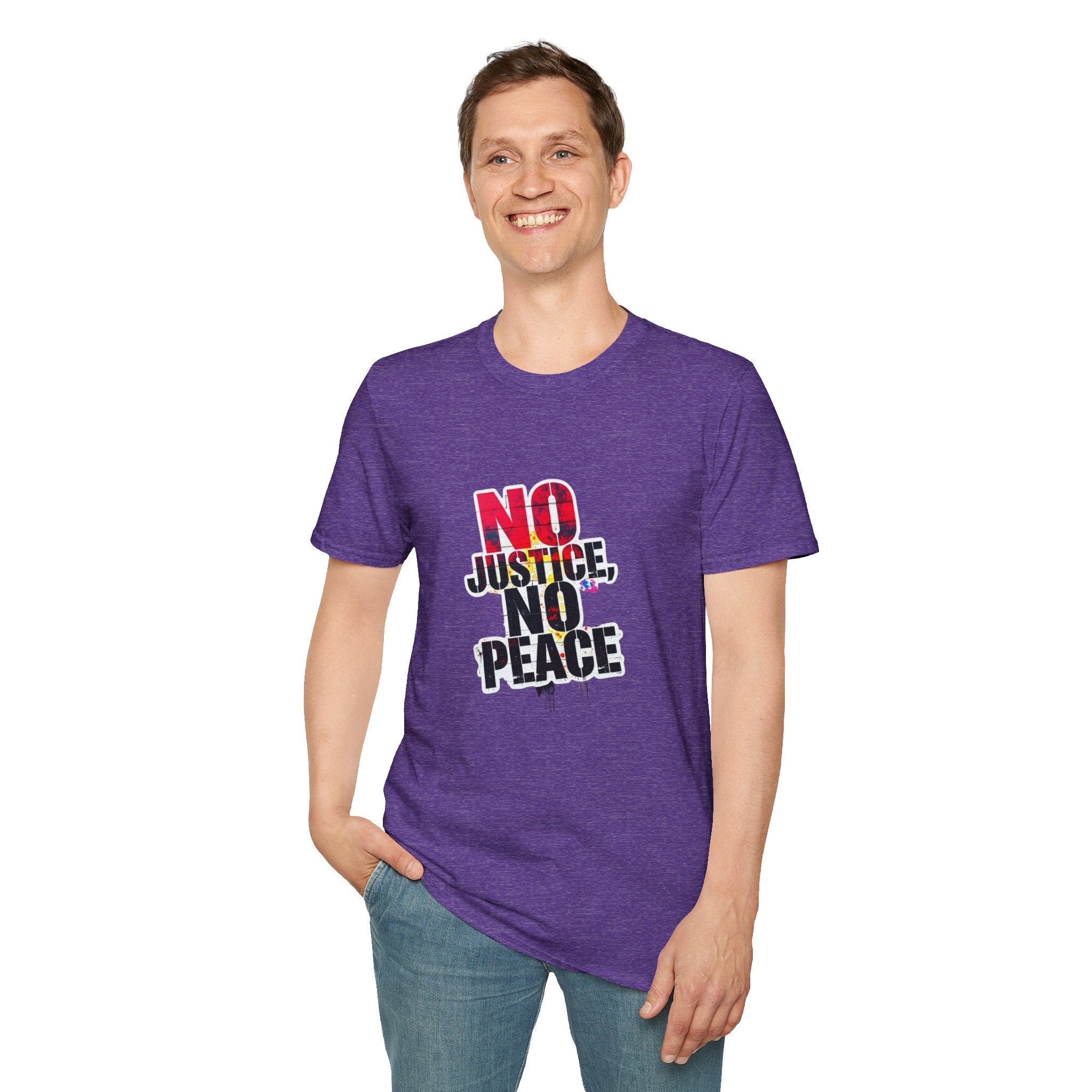 No Justice, No Peace Unisex Softstyle T-Shirt - EqualiTees.Me
