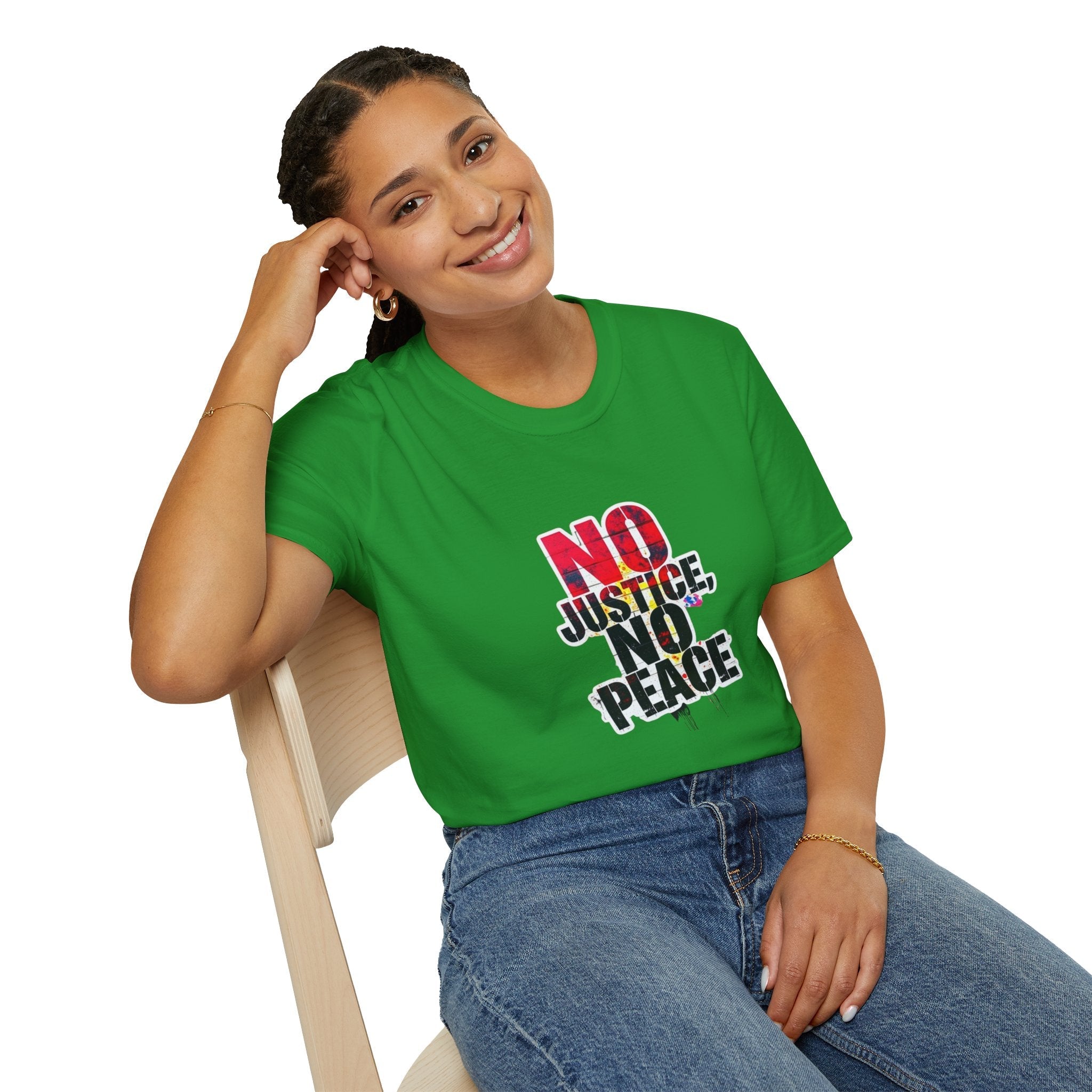 No Justice, No Peace Unisex Softstyle T-Shirt - EqualiTees.Me