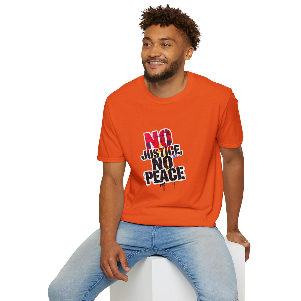 No Justice, No Peace Unisex Softstyle T-Shirt - EqualiTees.Me