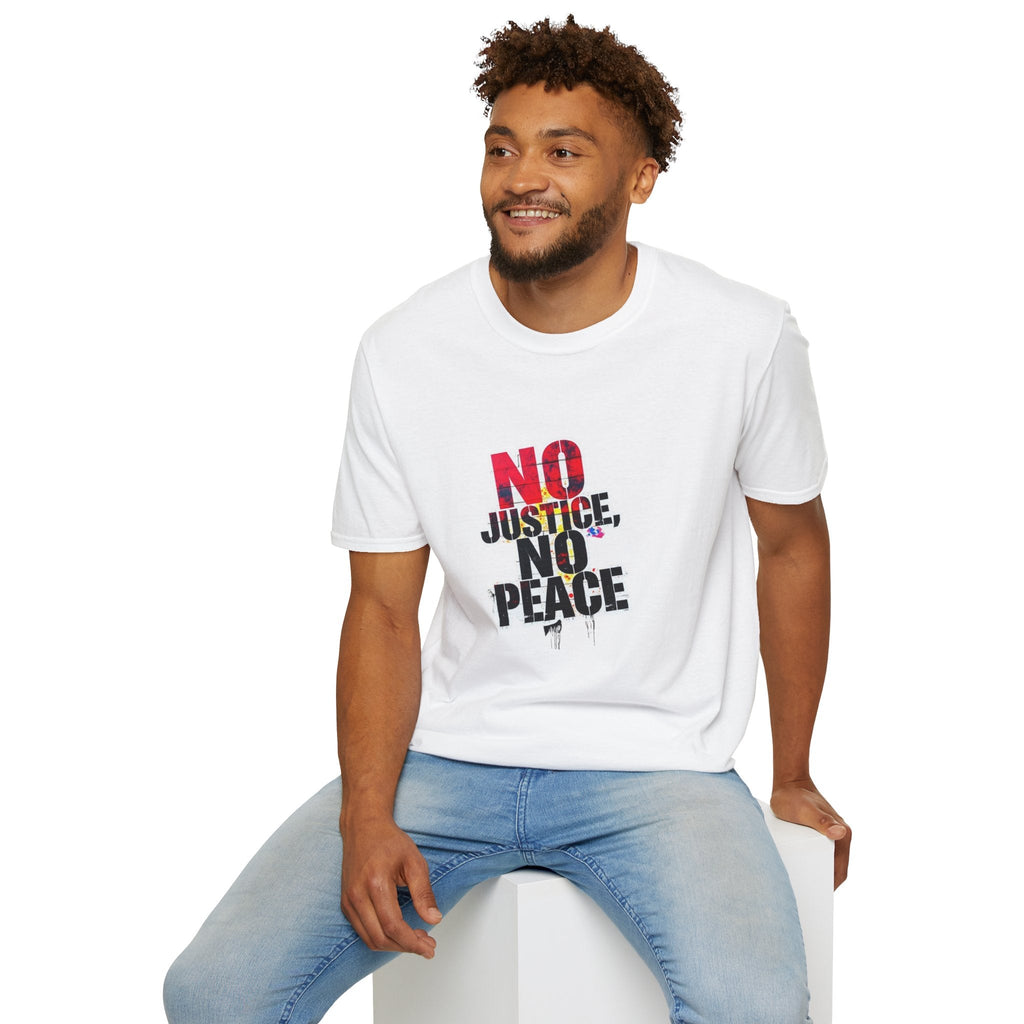 No Justice, No Peace Unisex Softstyle T-Shirt - EqualiTees.Me