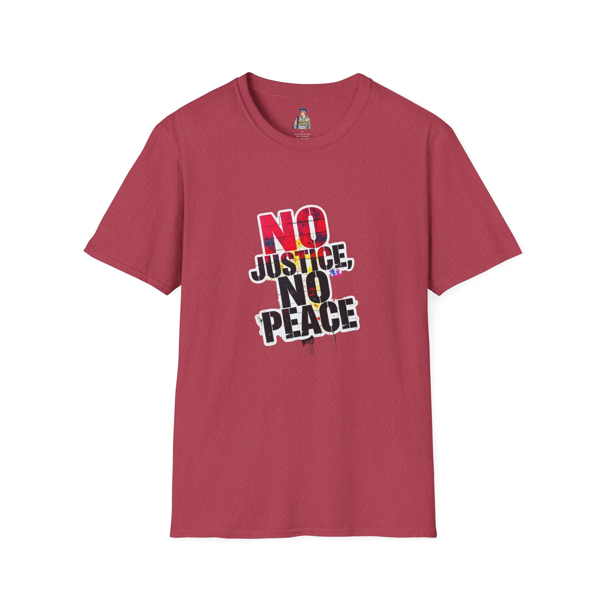 No Justice, No Peace Unisex Softstyle T-Shirt - EqualiTees.Me