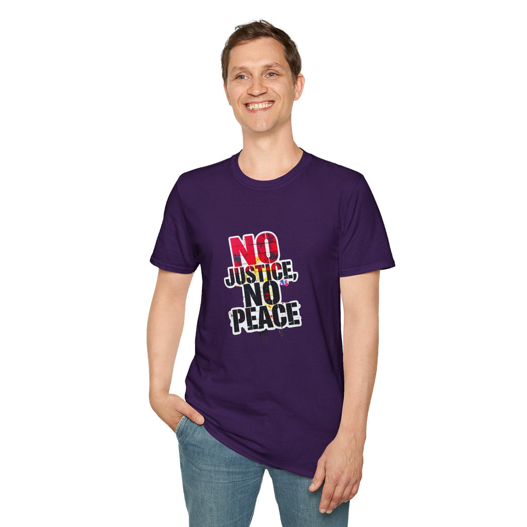 No Justice, No Peace Unisex Softstyle T-Shirt - EqualiTees.Me