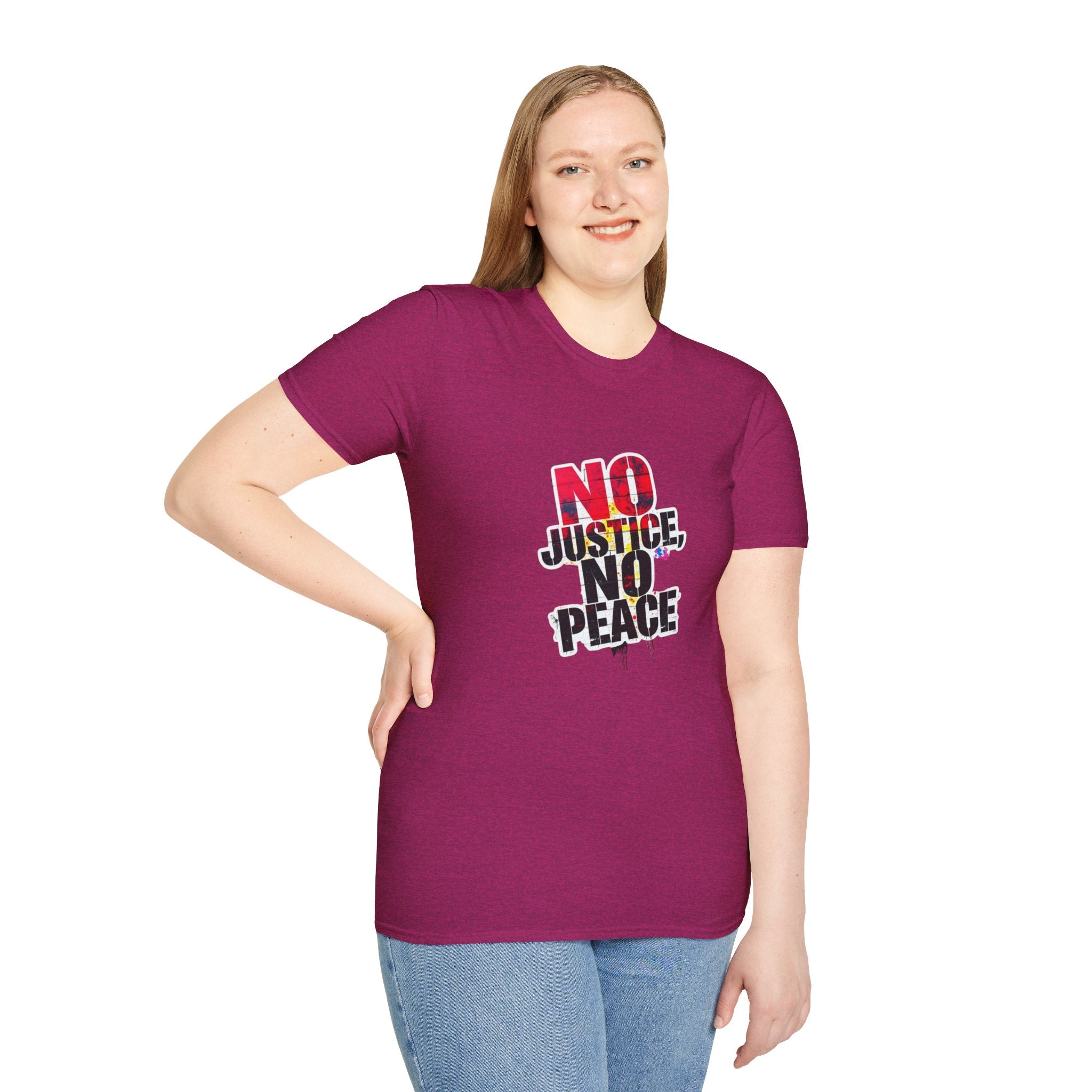 No Justice, No Peace Unisex Softstyle T-Shirt - EqualiTees.Me