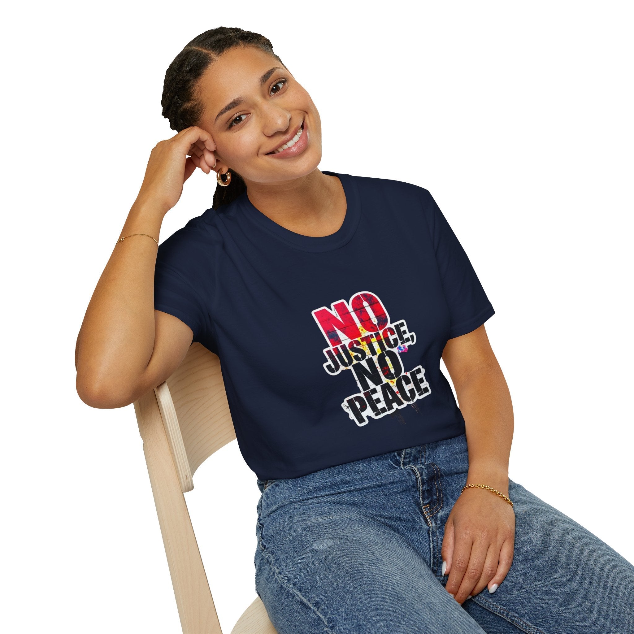 No Justice, No Peace Unisex Softstyle T-Shirt - EqualiTees.Me
