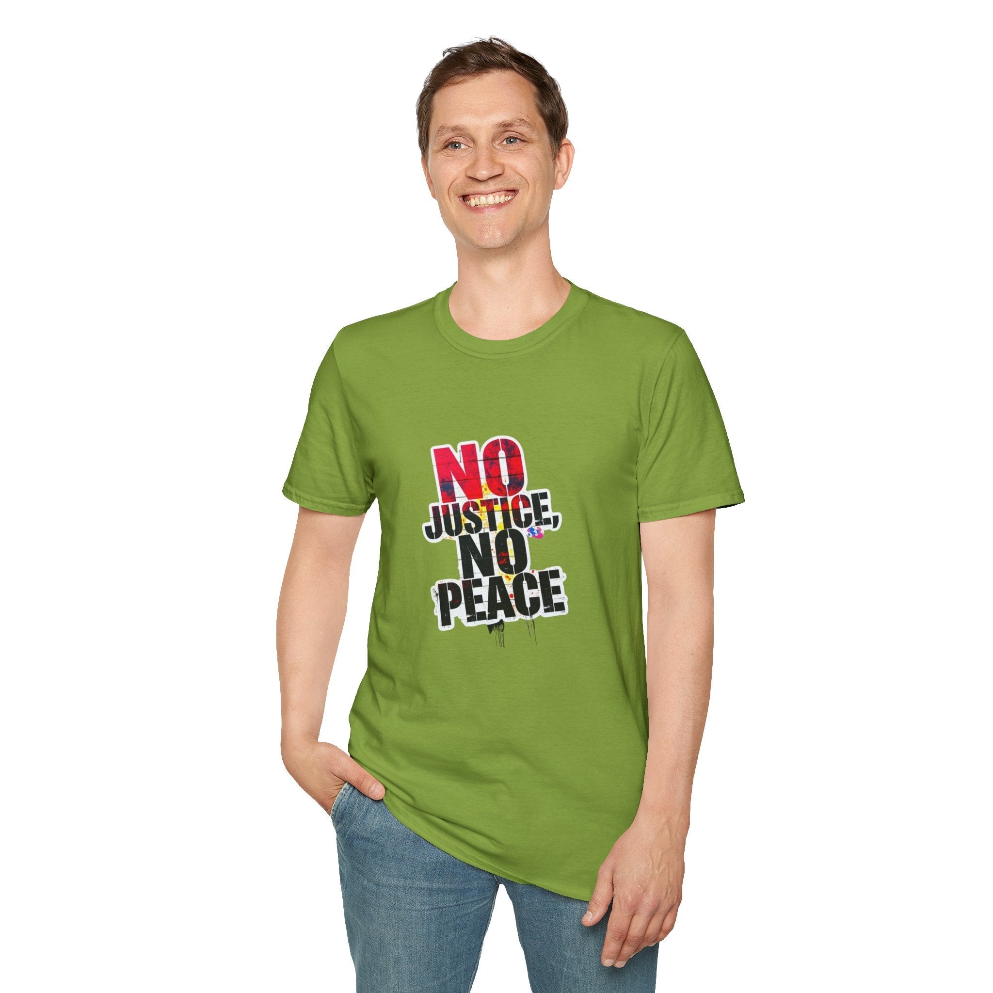 No Justice, No Peace Unisex Softstyle T-Shirt - EqualiTees.Me