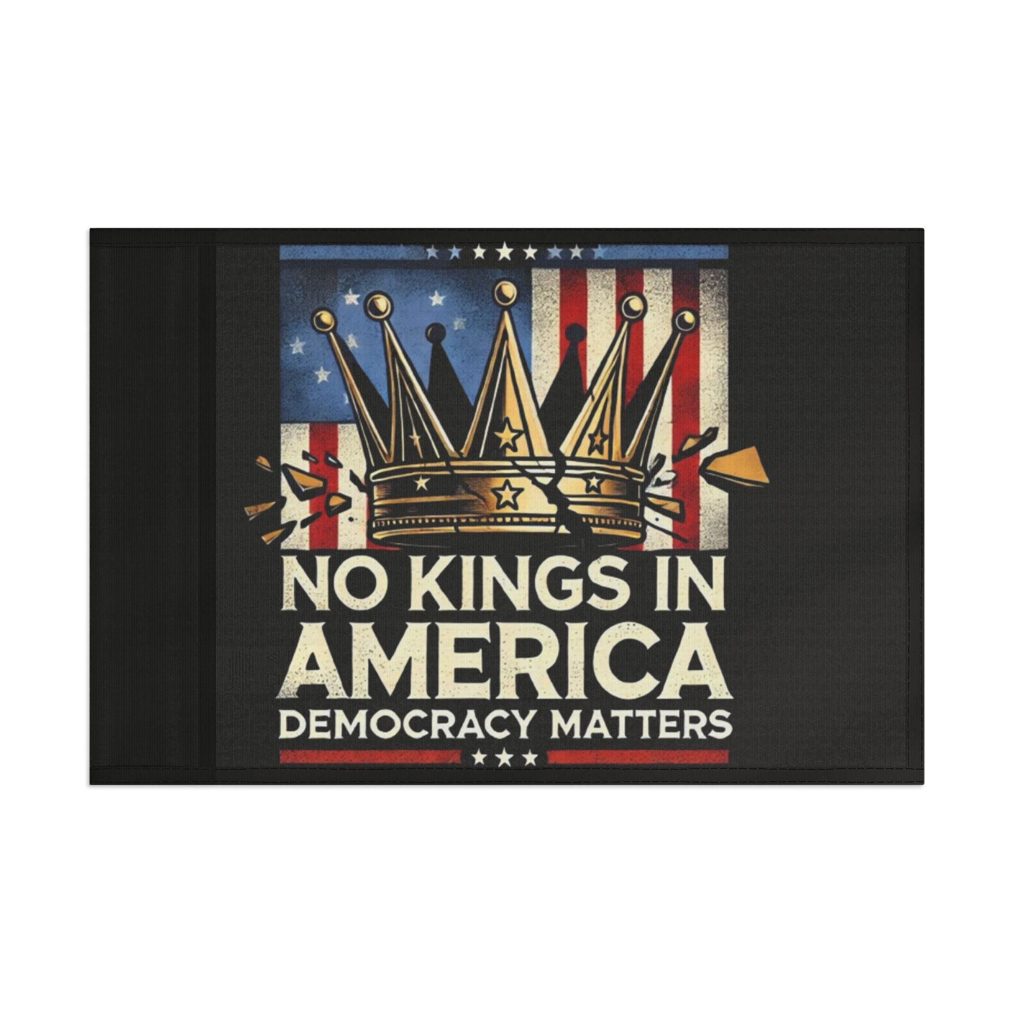 No Kings in America - Protest Flag - EqualiTees.Me