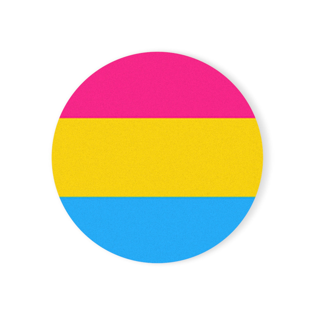 Pansexual Pride Cork Back Coaster | Fun Drinkware Accessory - EqualiTees.Me