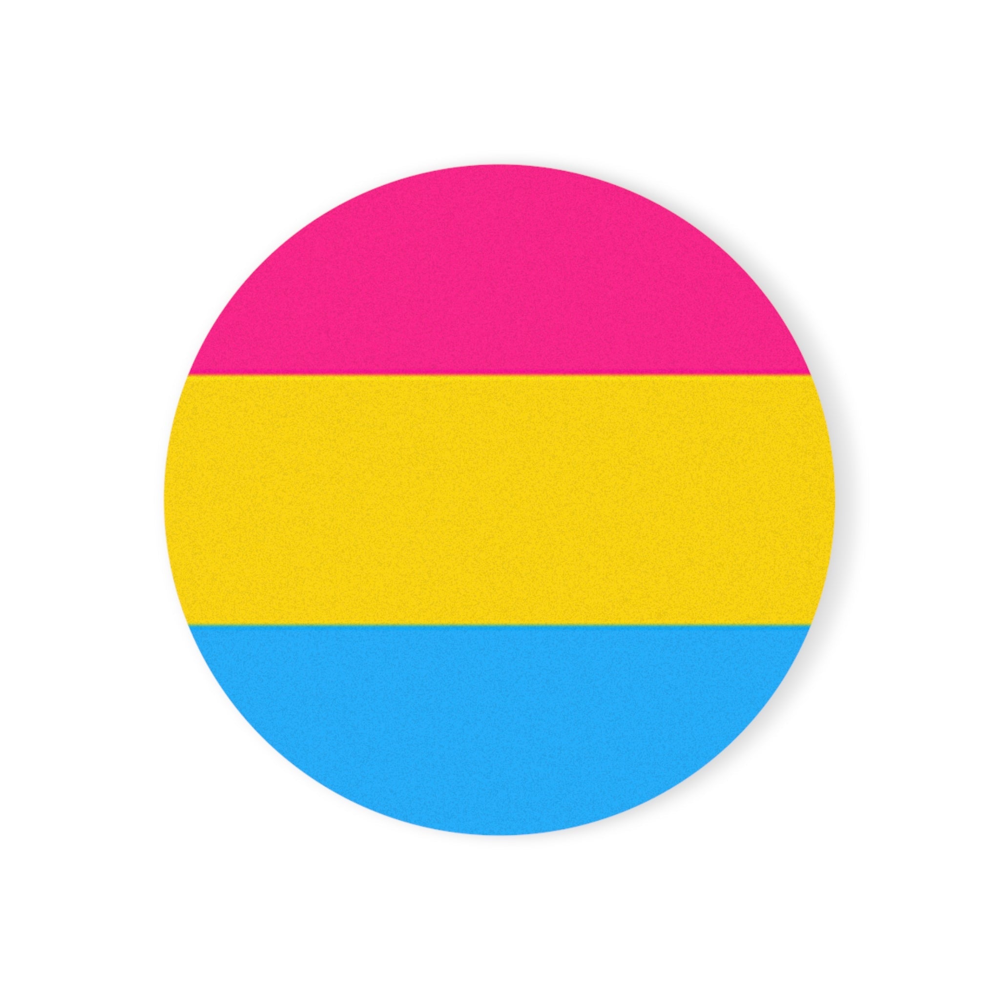 Pansexual Pride Cork Back Coaster | Fun Drinkware Accessory - EqualiTees.Me