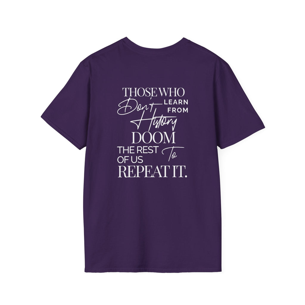 Patriotic Unisex Softstyle T-Shirt - "USA" & History Quote Design - EqualiTees.Me
