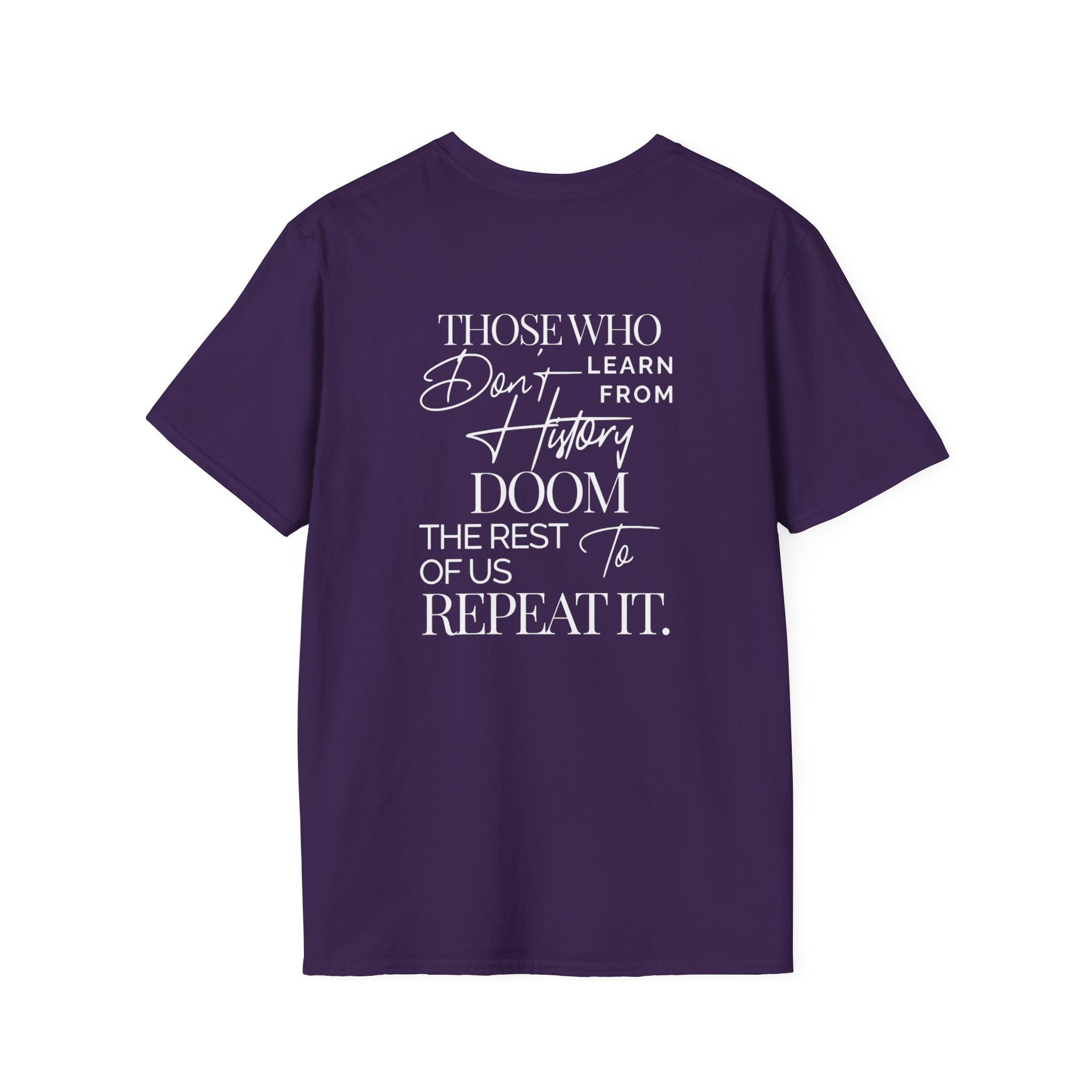 Patriotic Unisex Softstyle T-Shirt - "USA" & History Quote Design - EqualiTees.Me
