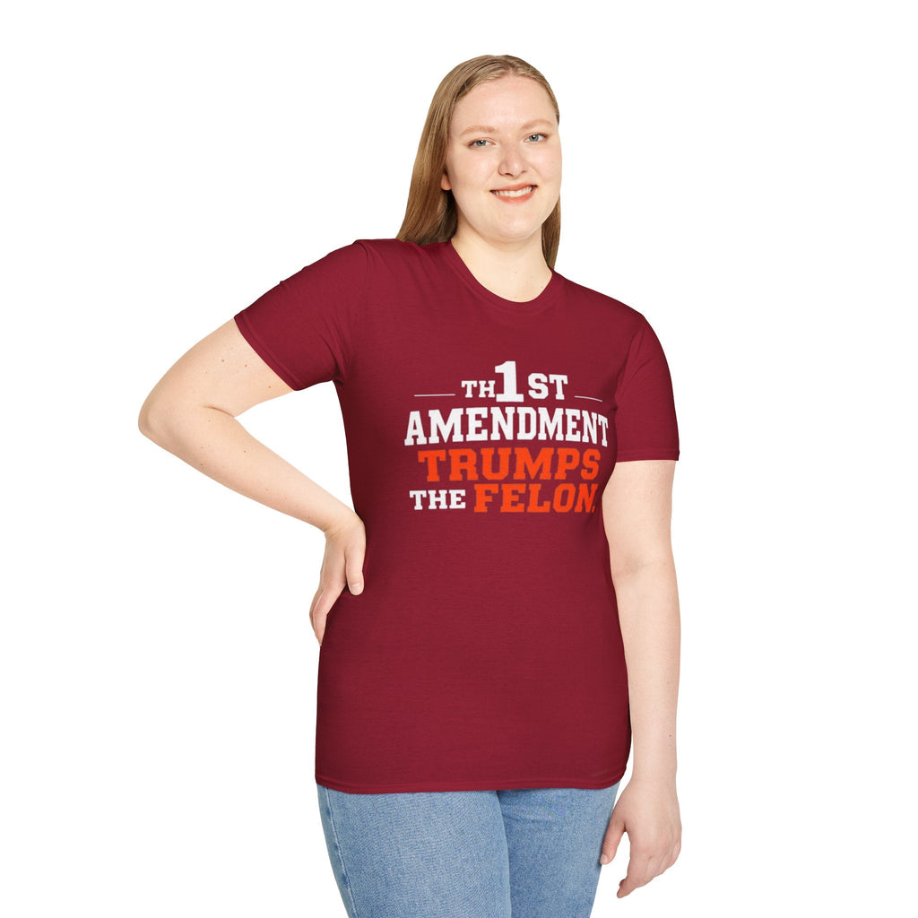 Political T-Shirt - 1st Amendment Trumps the Felon - EqualiTees.Me