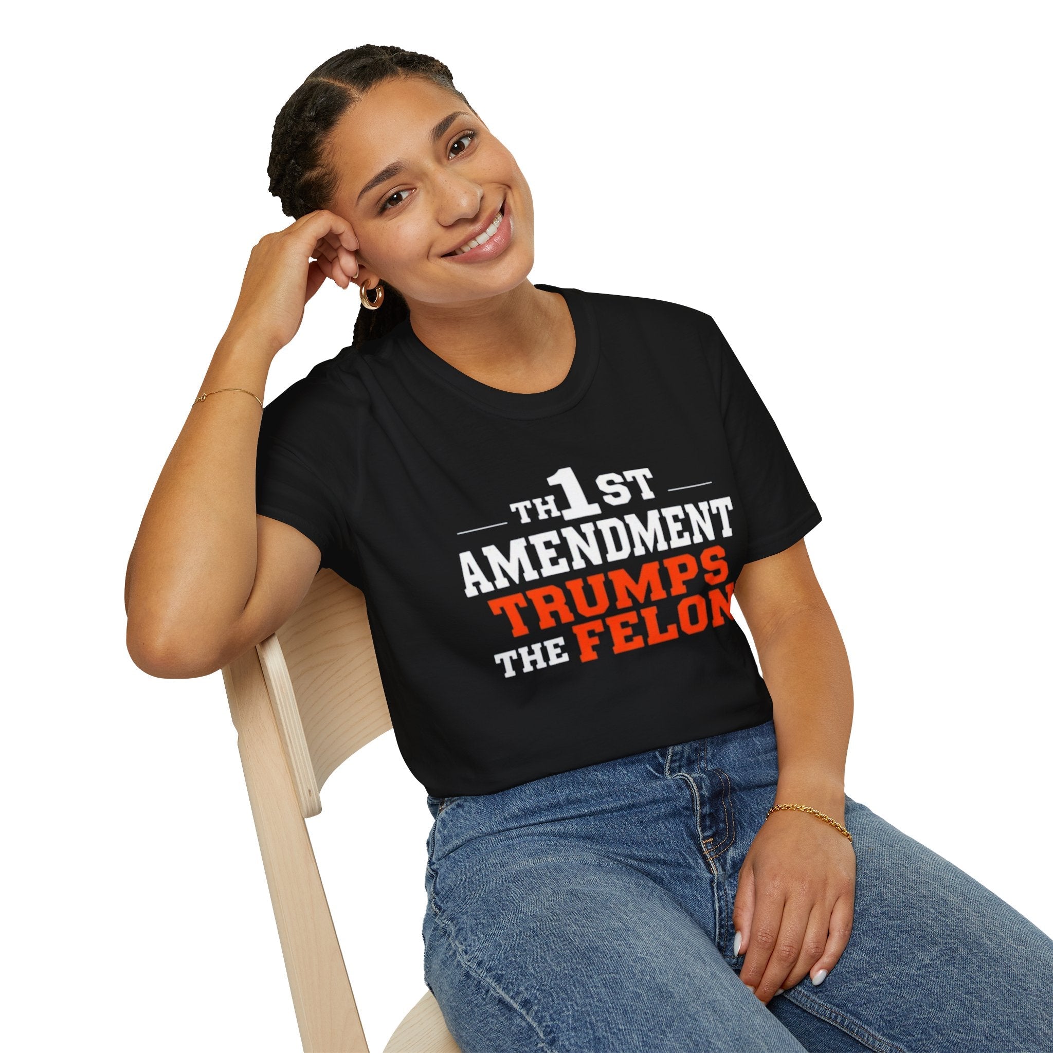 Political T-Shirt - 1st Amendment Trumps the Felon - EqualiTees.Me