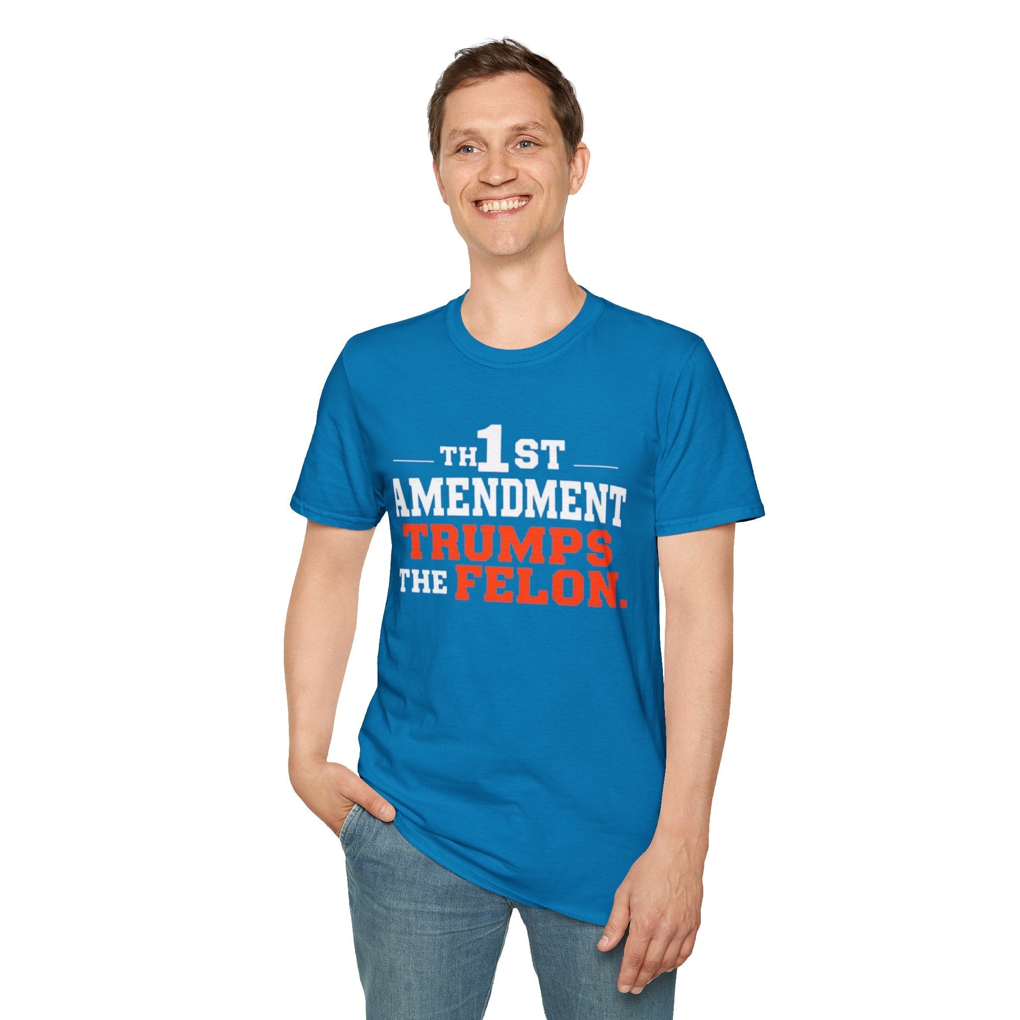 Political T-Shirt - 1st Amendment Trumps the Felon - EqualiTees.Me
