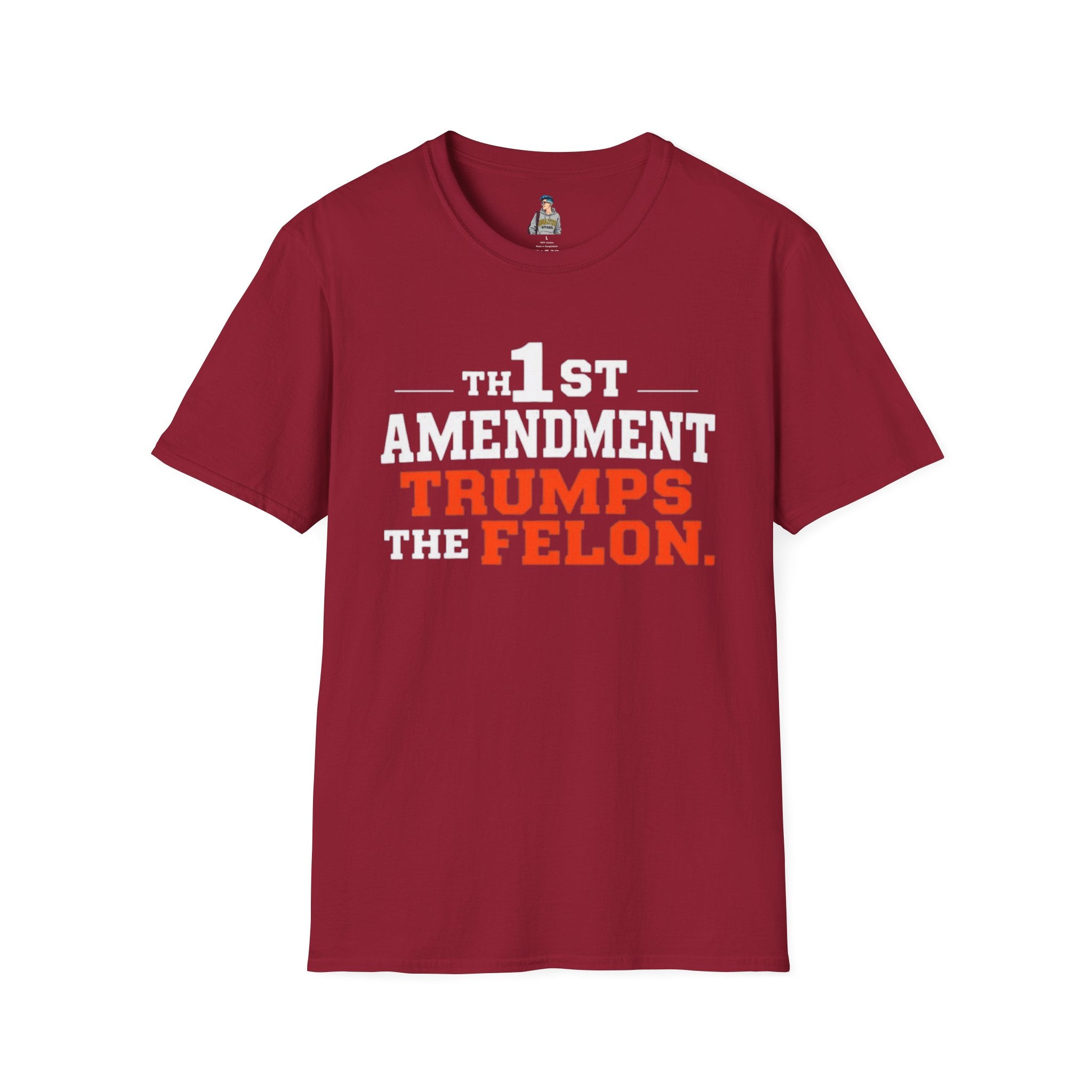 Political T-Shirt - 1st Amendment Trumps the Felon - EqualiTees.Me