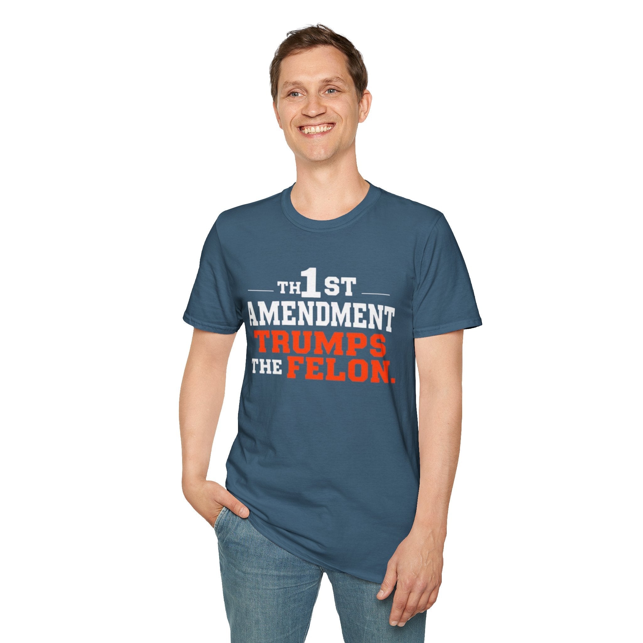 Political T-Shirt - 1st Amendment Trumps the Felon - EqualiTees.Me
