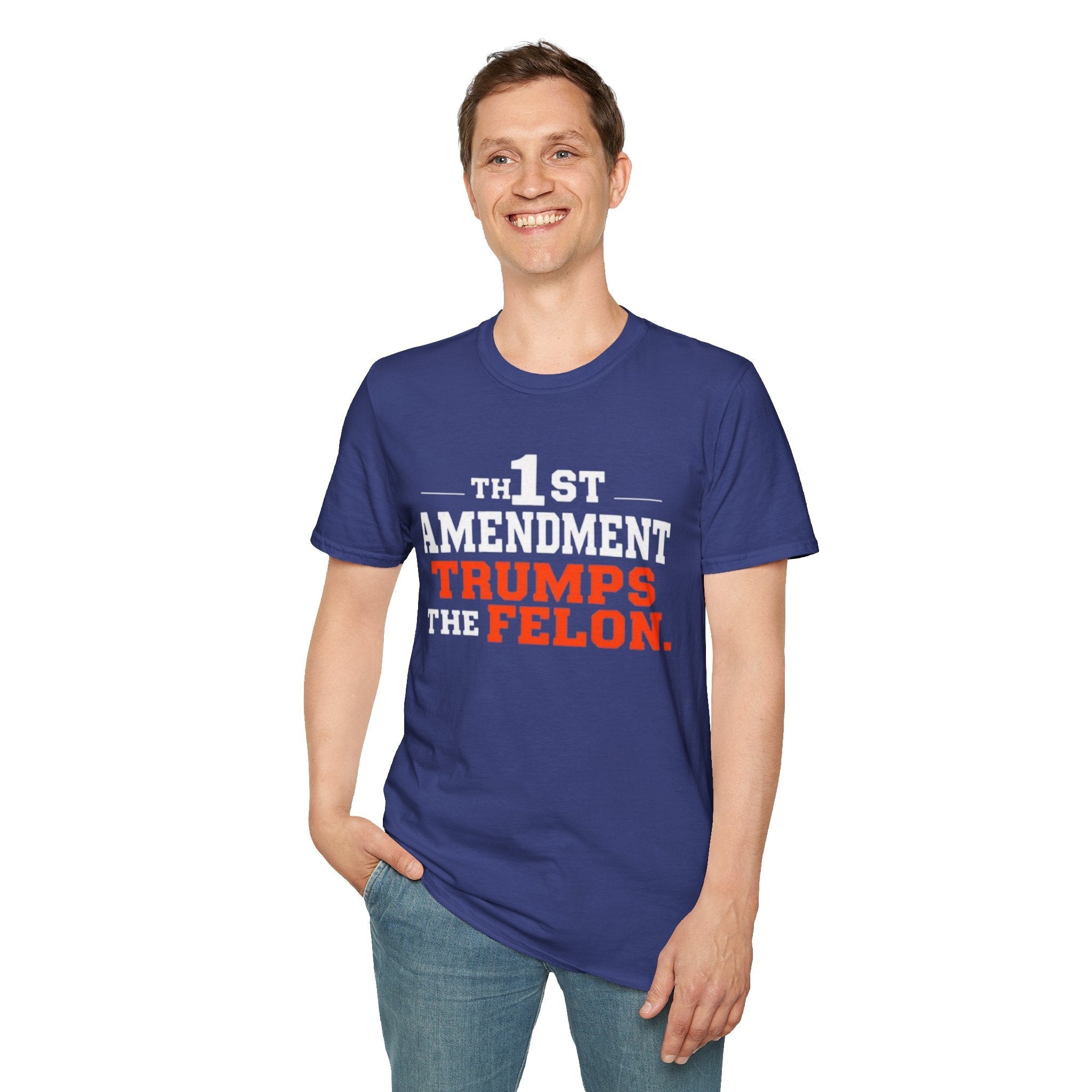 Political T-Shirt - 1st Amendment Trumps the Felon - EqualiTees.Me