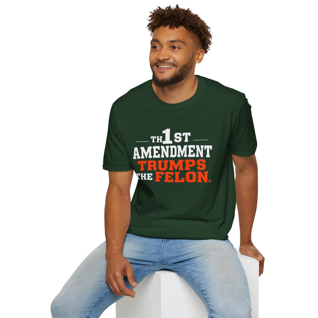 Political T-Shirt - 1st Amendment Trumps the Felon - EqualiTees.Me