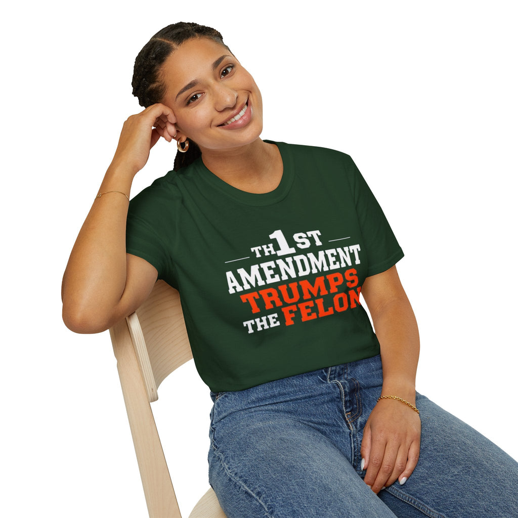 Political T-Shirt - 1st Amendment Trumps the Felon - EqualiTees.Me