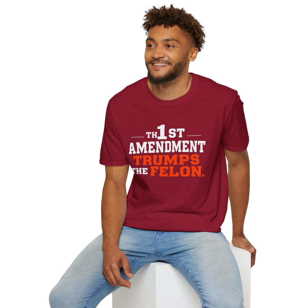 Political T-Shirt - 1st Amendment Trumps the Felon - EqualiTees.Me