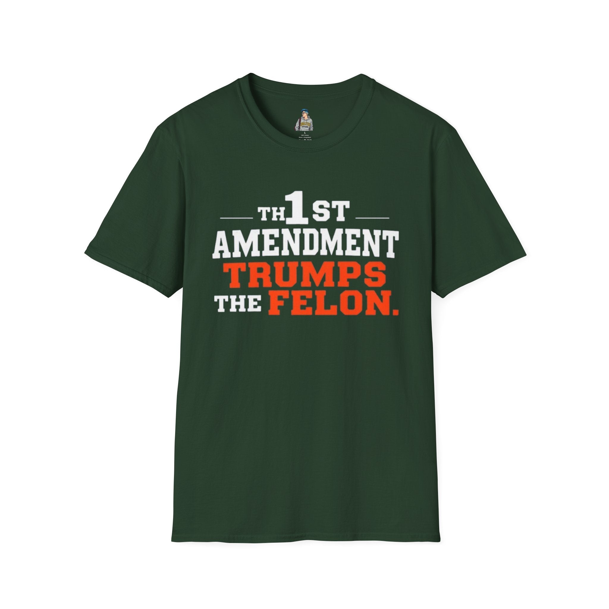 Political T-Shirt - 1st Amendment Trumps the Felon - EqualiTees.Me