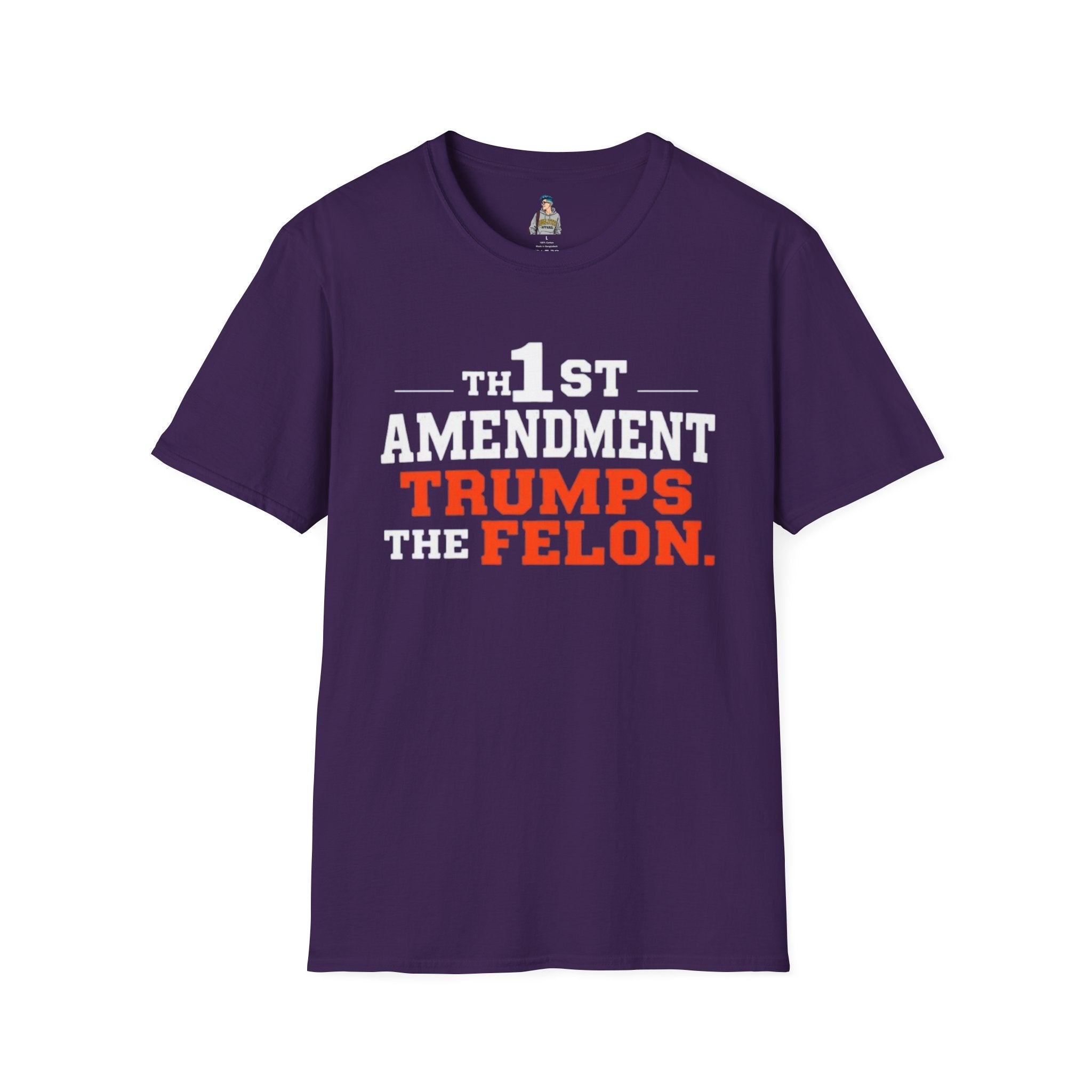 Political T-Shirt - 1st Amendment Trumps the Felon - EqualiTees.Me