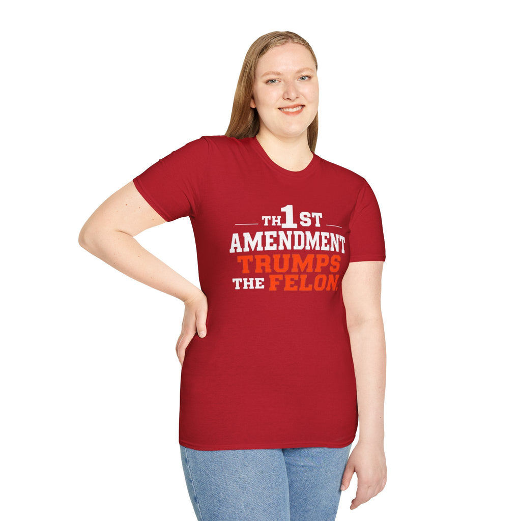 Political T-Shirt - 1st Amendment Trumps the Felon - EqualiTees.Me