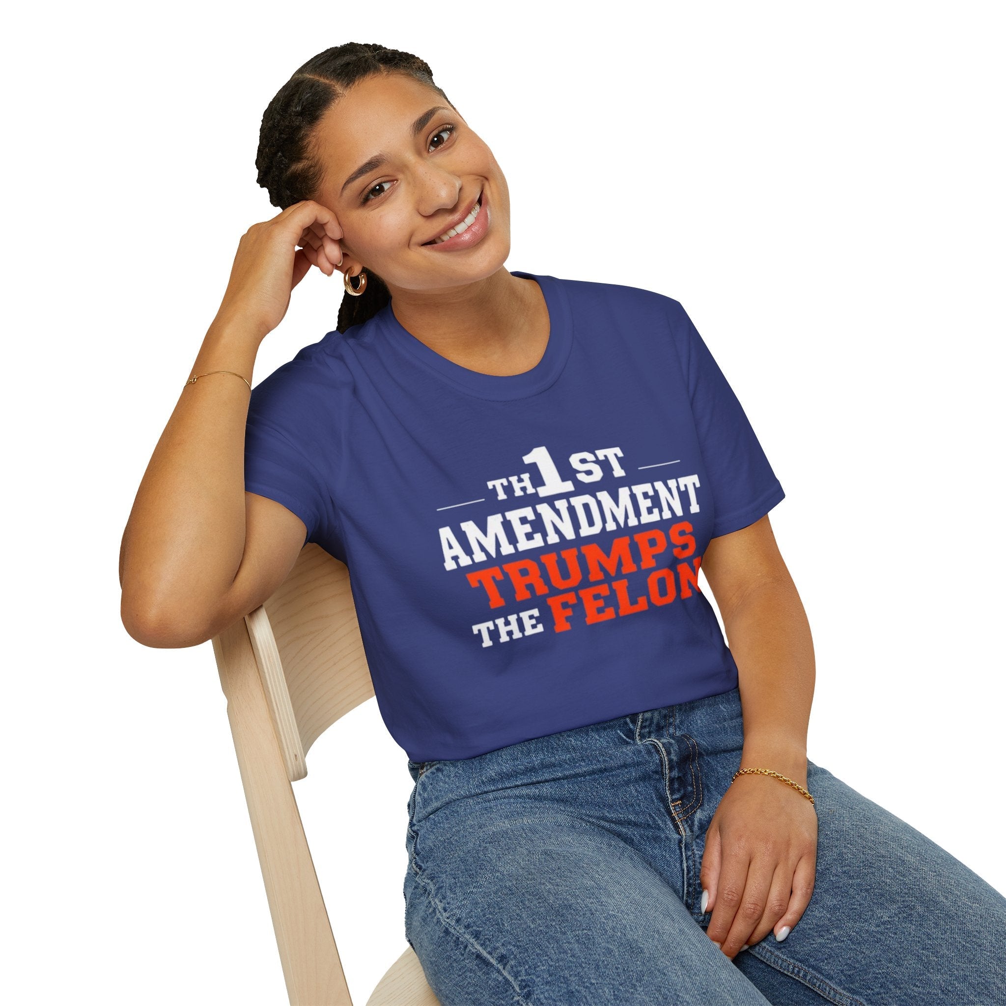 Political T-Shirt - 1st Amendment Trumps the Felon - EqualiTees.Me