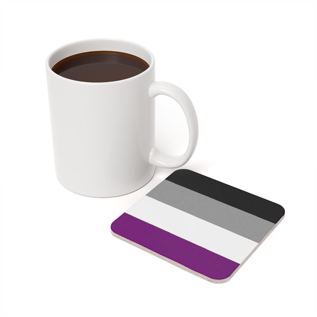 Pride Cork Back Coaster - Asexual Flag Design | Perfect for Home Decor & Gifts - EqualiTees.Me