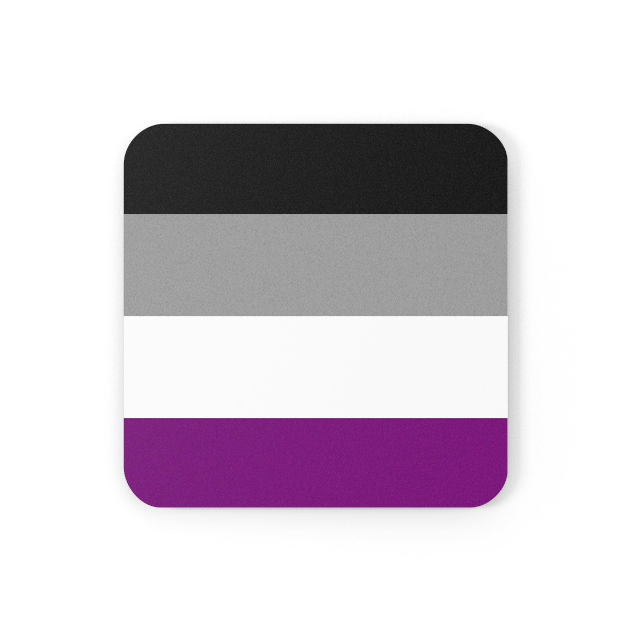 Pride Cork Back Coaster - Asexual Flag Design | Perfect for Home Decor & Gifts - EqualiTees.Me