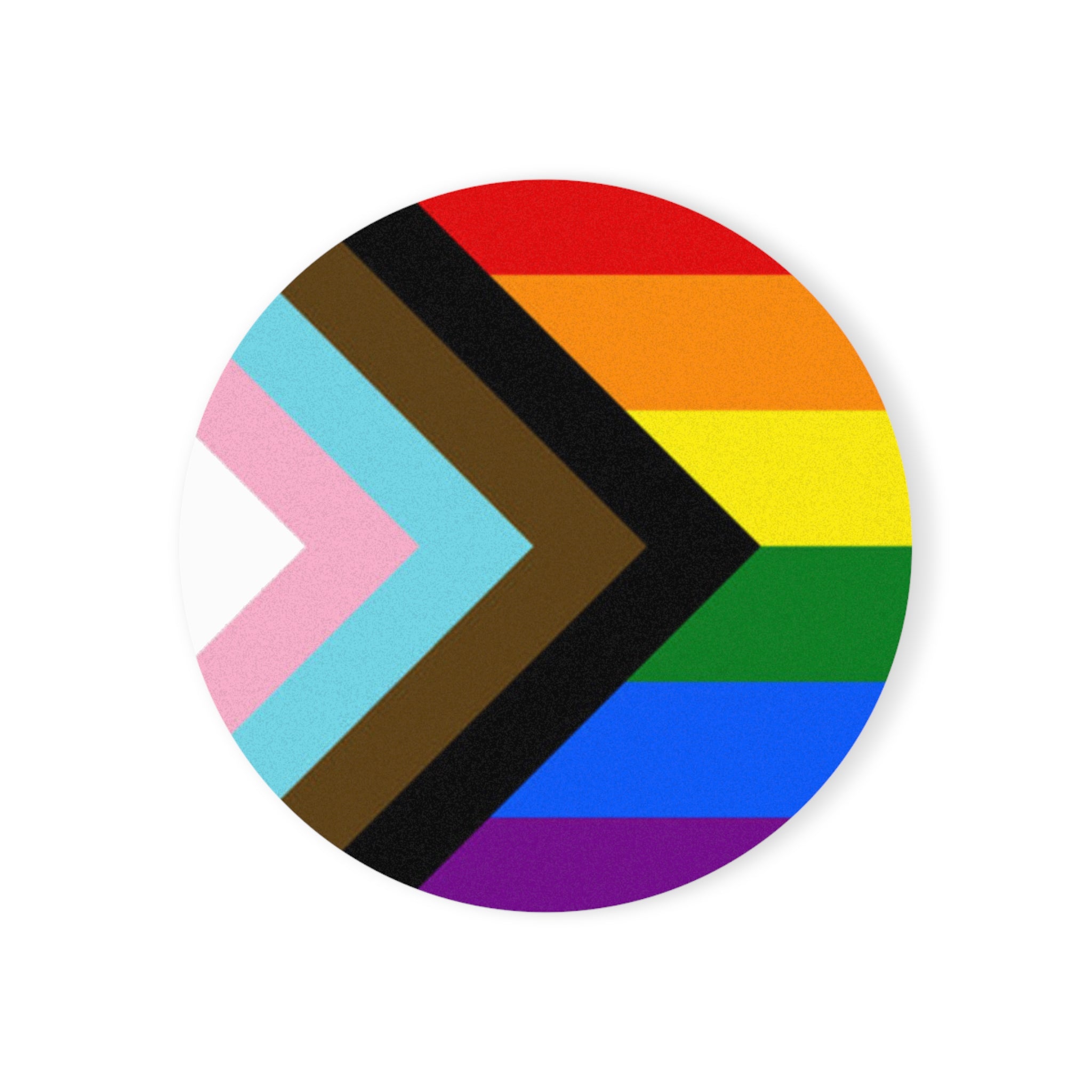 Pride Flag Cork Back Coaster - Eco - Friendly Drinkware Accessory - EqualiTees.Me