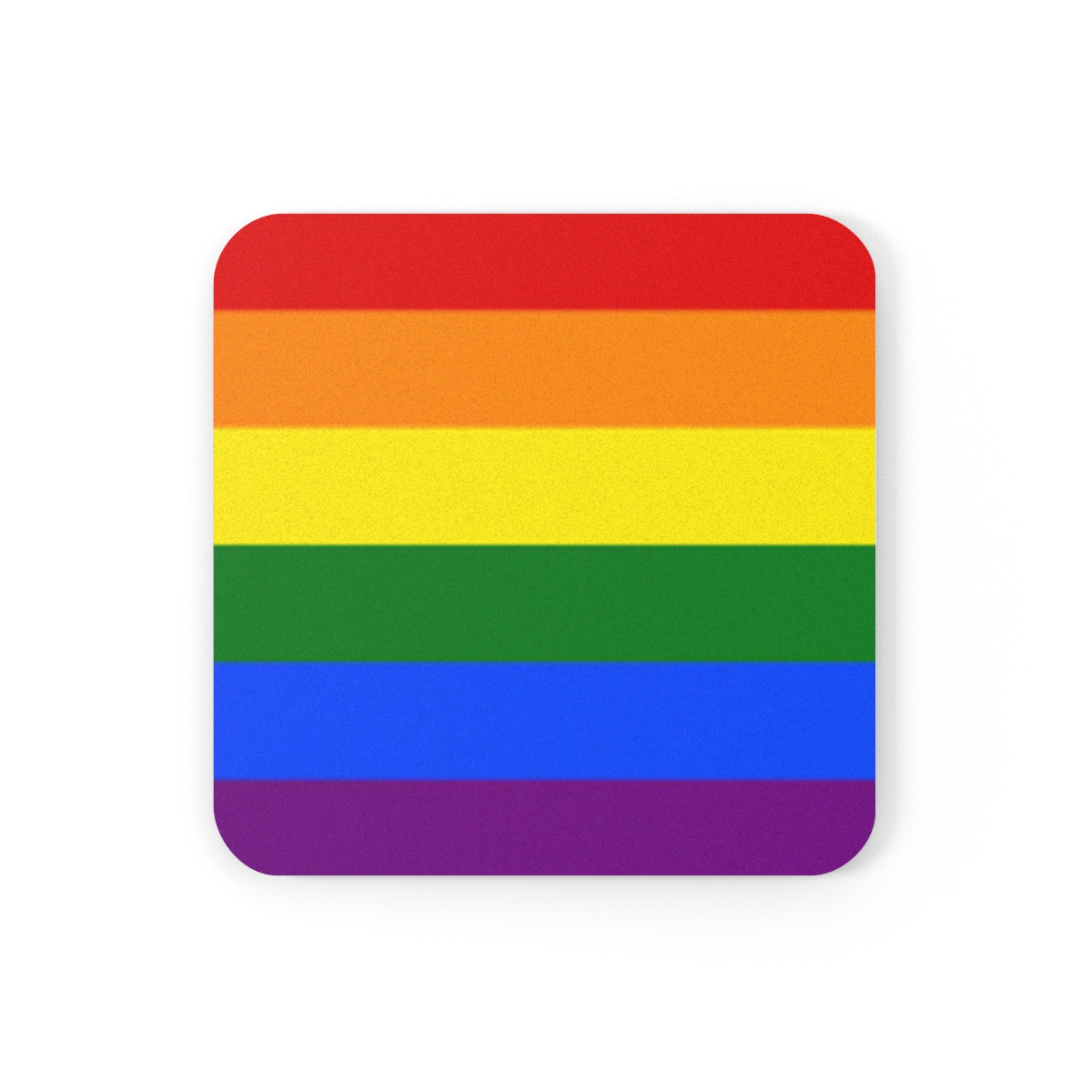 Pride Rainbow Cork Back Coaster – Celebrate Love & Equality - EqualiTees.Me