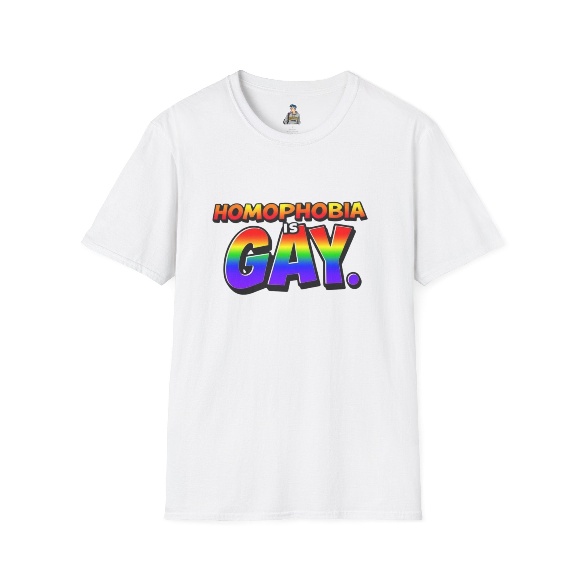 Pride T-Shirt, Homophobia Is Gay Unisex Softstyle Shirt - EqualiTees.Me
