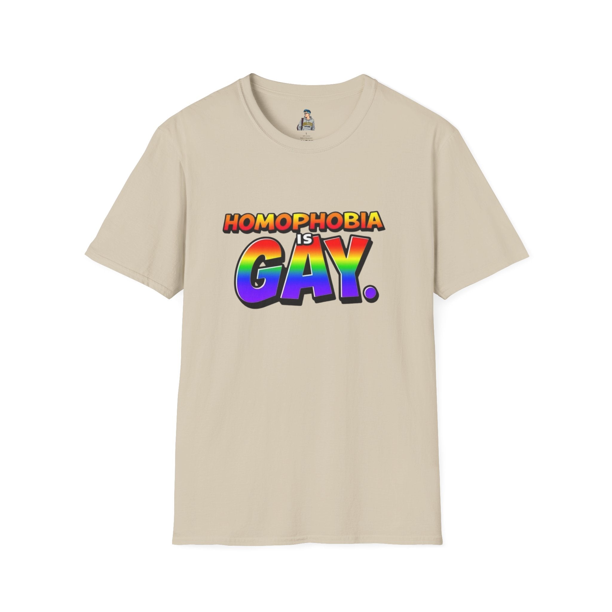 Pride T-Shirt, Homophobia Is Gay Unisex Softstyle Shirt - EqualiTees.Me
