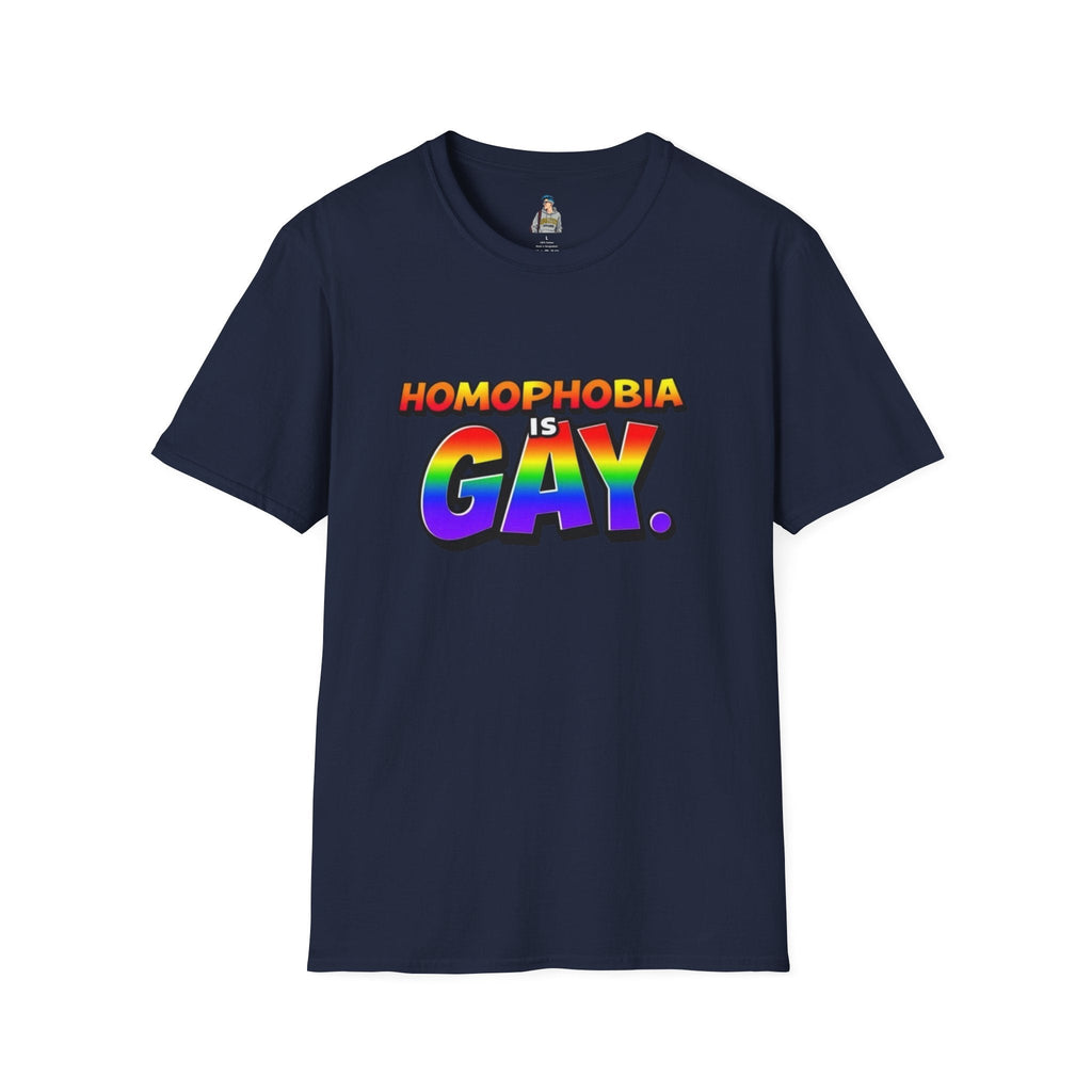 Pride T-Shirt, Homophobia Is Gay Unisex Softstyle Shirt - EqualiTees.Me