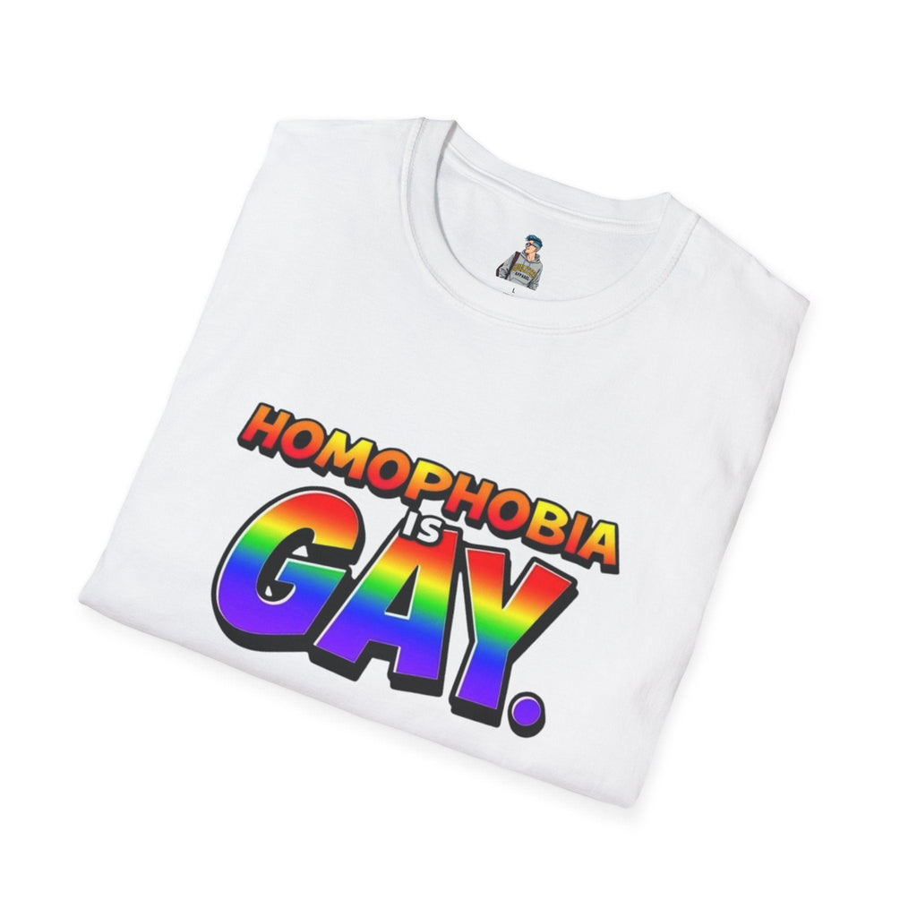 Pride T-Shirt, Homophobia Is Gay Unisex Softstyle Shirt - EqualiTees.Me