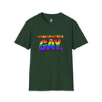 Pride T-Shirt, Homophobia Is Gay Unisex Softstyle Shirt - EqualiTees.Me