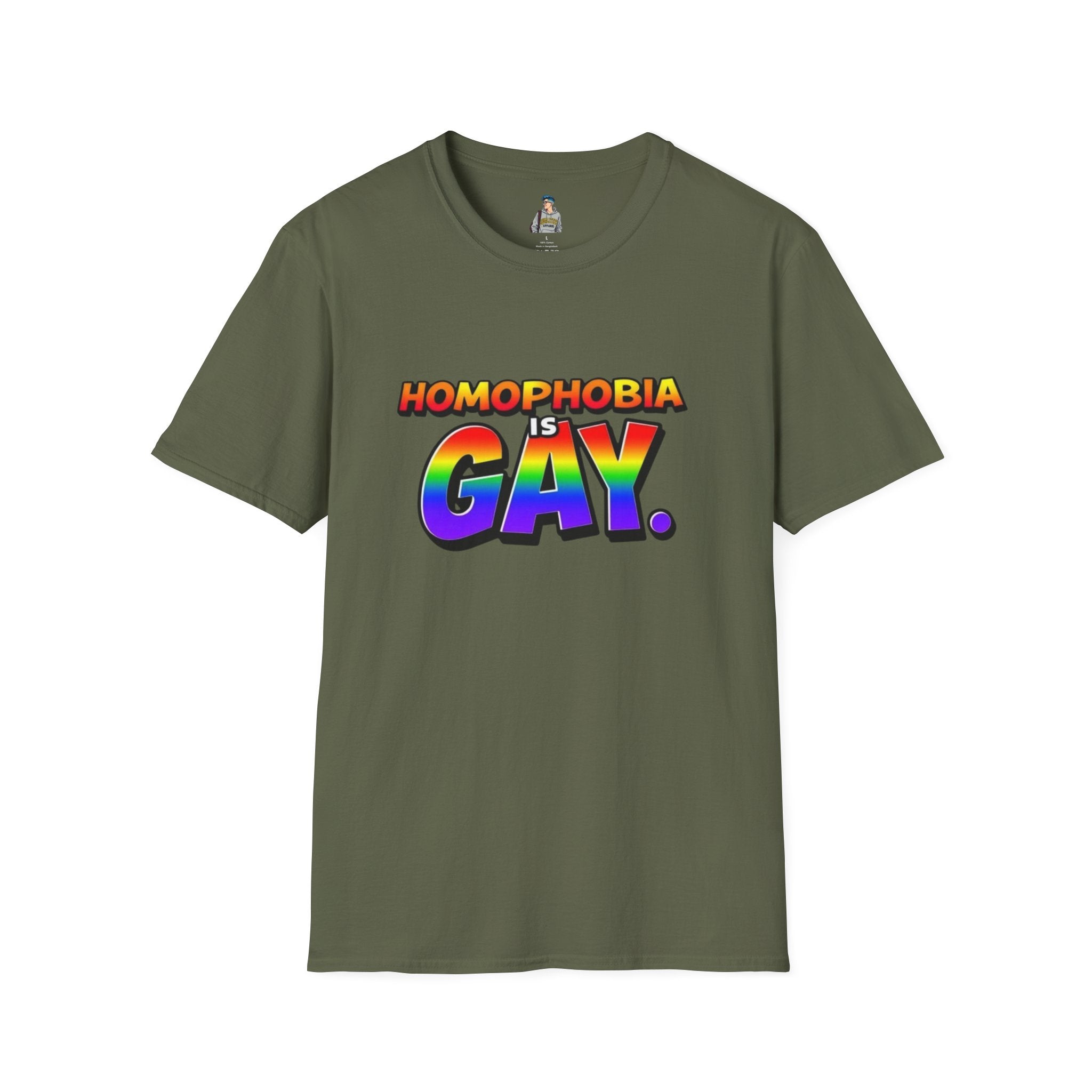 Pride T-Shirt, Homophobia Is Gay Unisex Softstyle Shirt - EqualiTees.Me