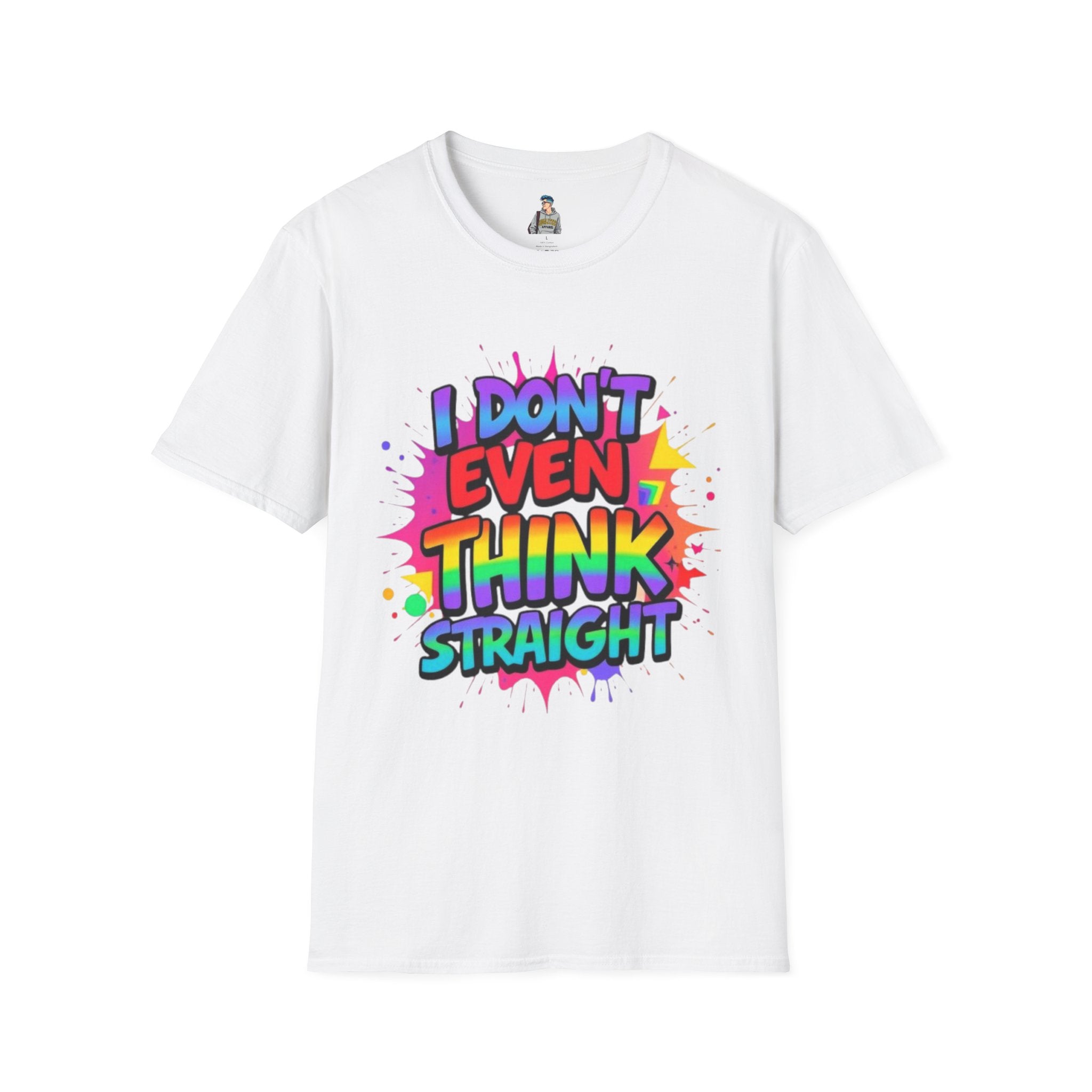 Pride T-Shirt, Unisex Graphic Tee, "I don't even think straight" - EqualiTees.Me
