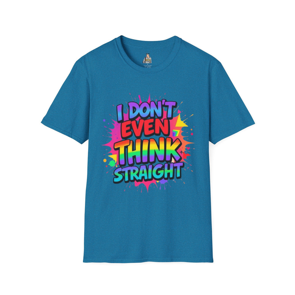 Pride T-Shirt, Unisex Graphic Tee, "I don't even think straight" - EqualiTees.Me