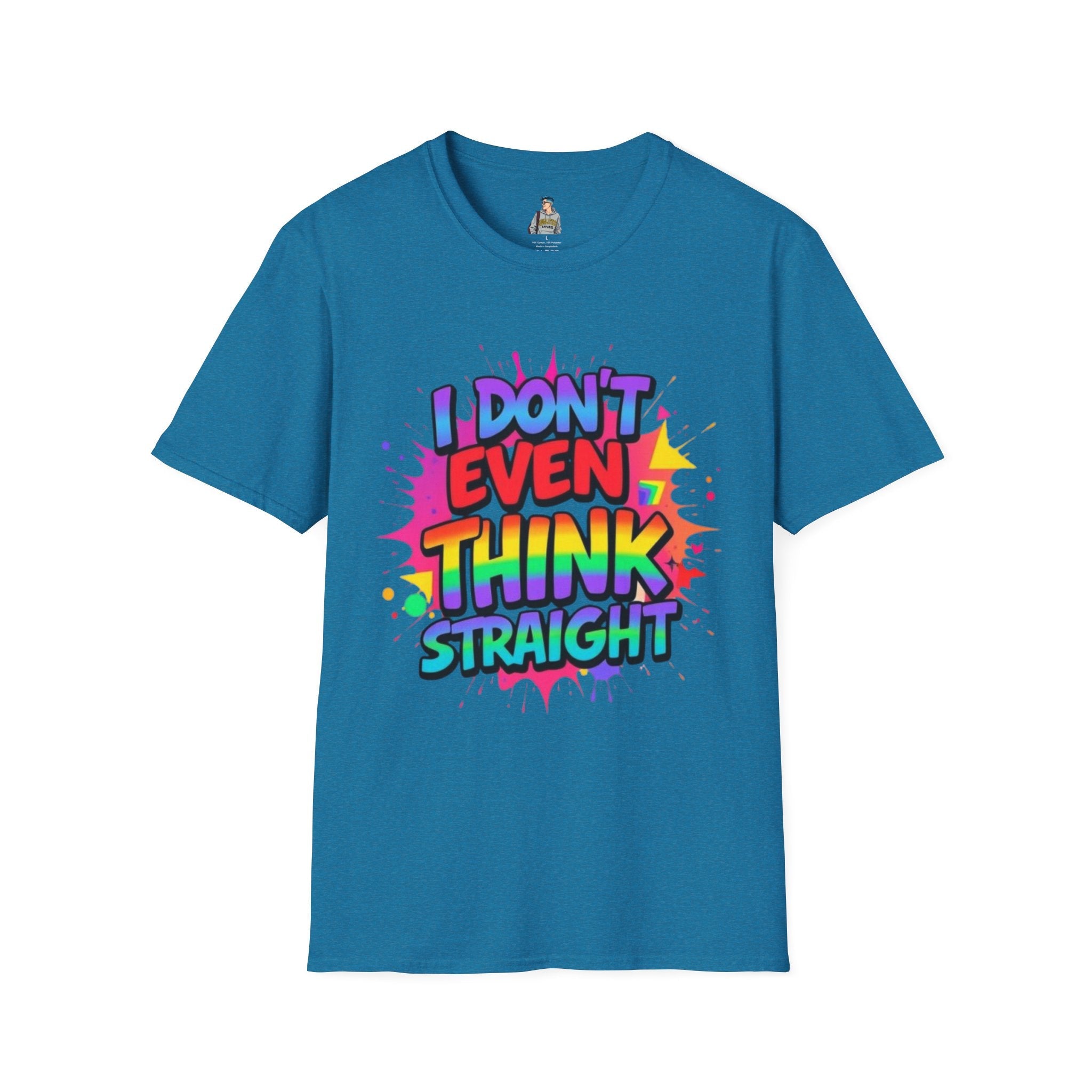 Pride T-Shirt, Unisex Graphic Tee, "I don't even think straight" - EqualiTees.Me