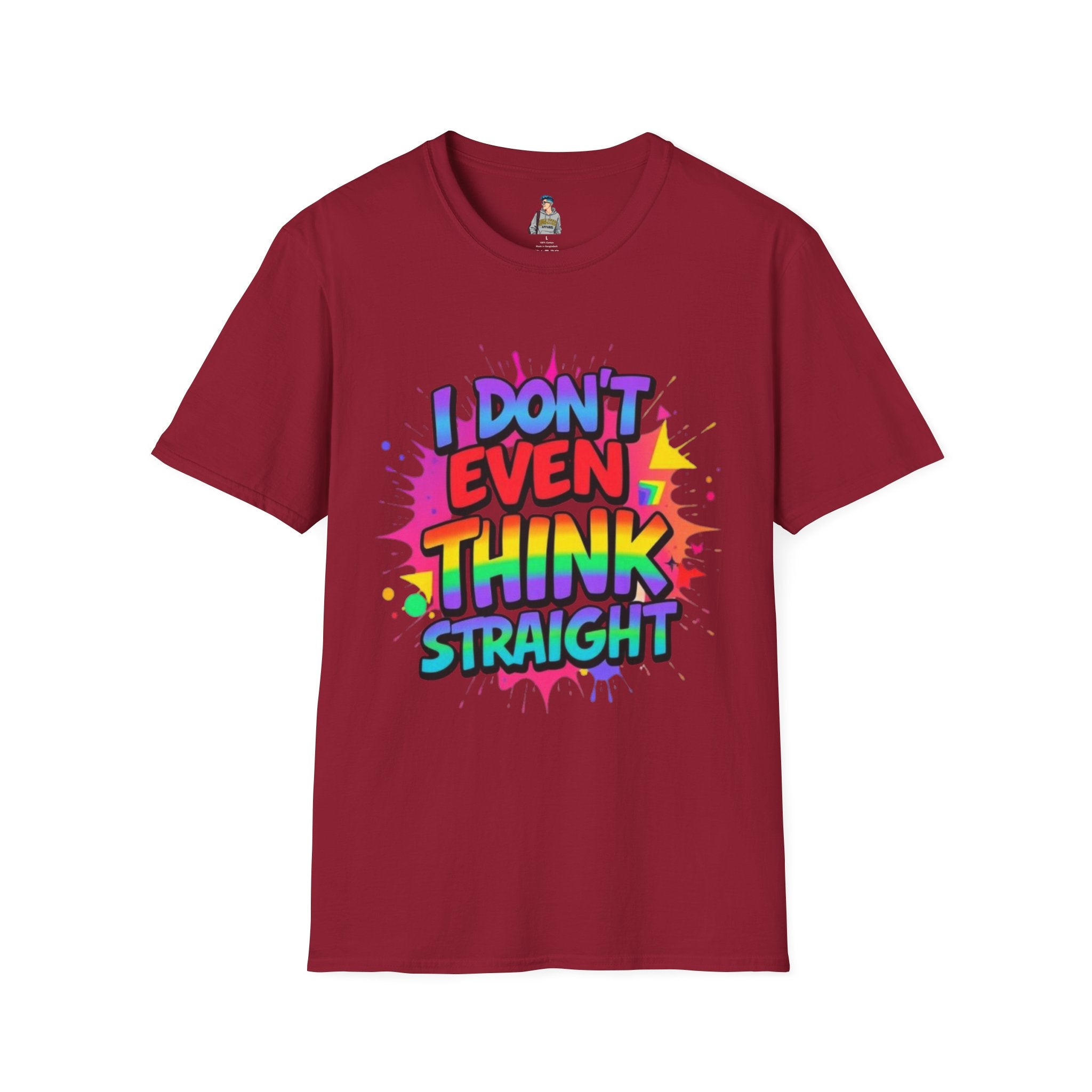 Pride T-Shirt, Unisex Graphic Tee, "I don't even think straight" - EqualiTees.Me