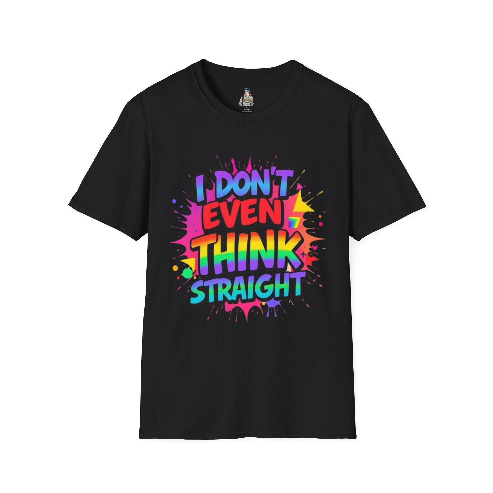 Pride T-Shirt, Unisex Graphic Tee, "I don't even think straight" - EqualiTees.Me