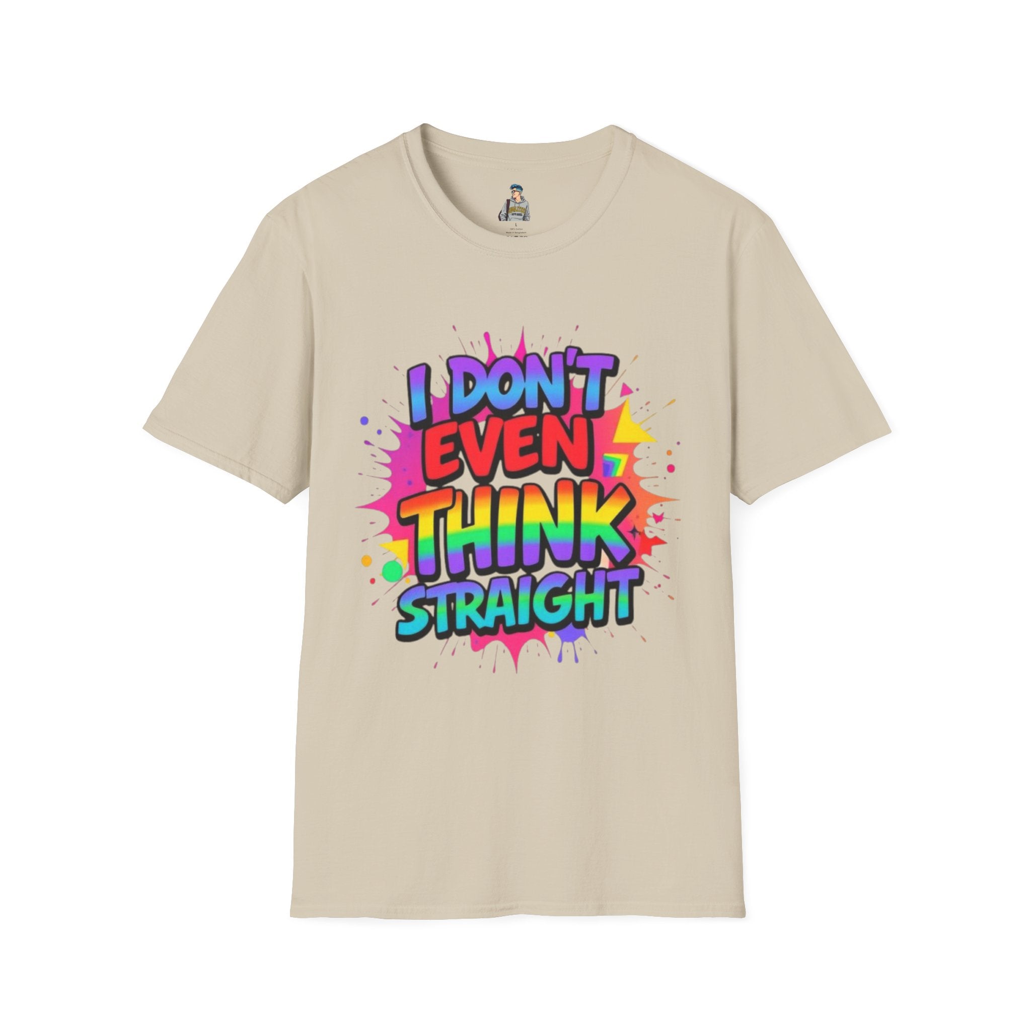 Pride T-Shirt, Unisex Graphic Tee, "I don't even think straight" - EqualiTees.Me