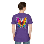Rainbow Butterfly Cocoon Pride T-Shirt | Unisex Softstyle Tee - EqualiTees.Me