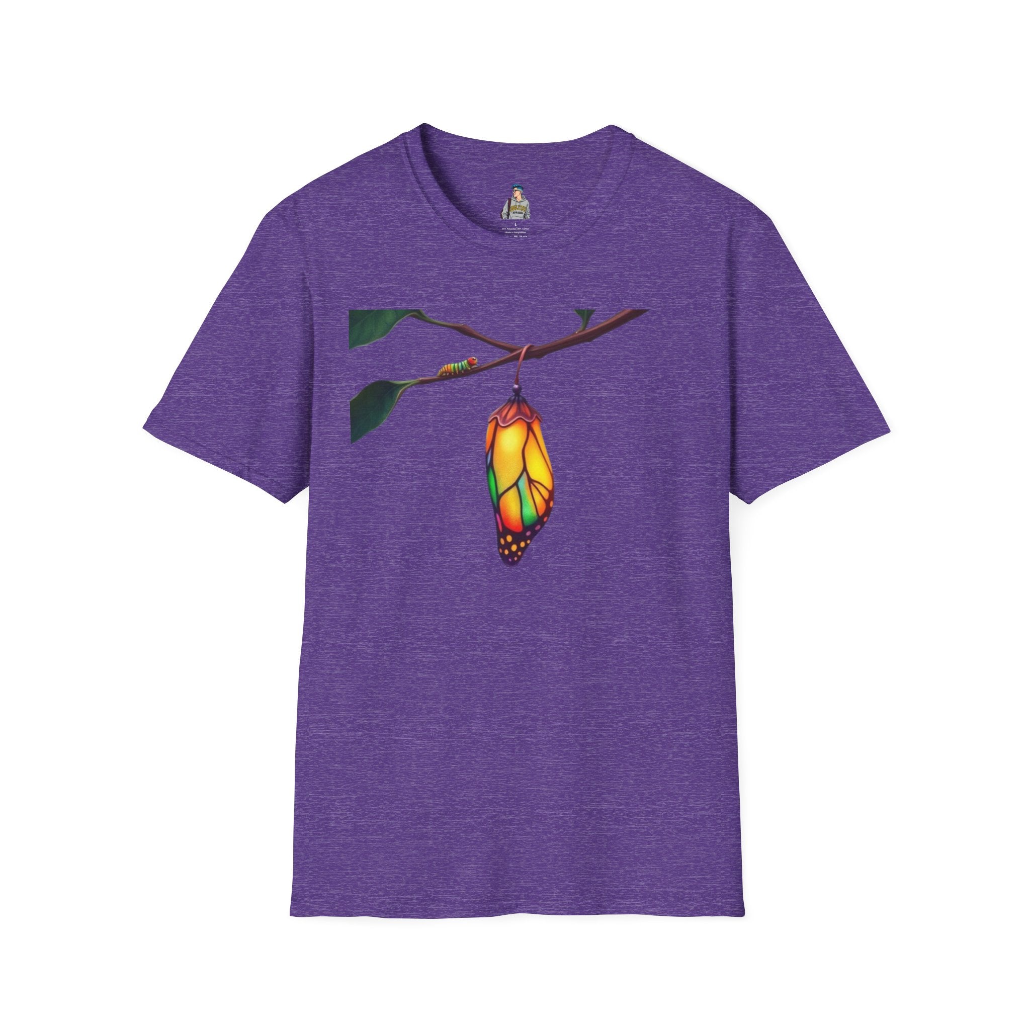 Rainbow Butterfly Cocoon Pride T-Shirt | Unisex Softstyle Tee - EqualiTees.Me