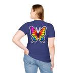 Rainbow Butterfly Cocoon Pride T-Shirt | Unisex Softstyle Tee - EqualiTees.Me