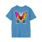 Rainbow Butterfly Cocoon Pride T-Shirt | Unisex Softstyle Tee - EqualiTees.Me